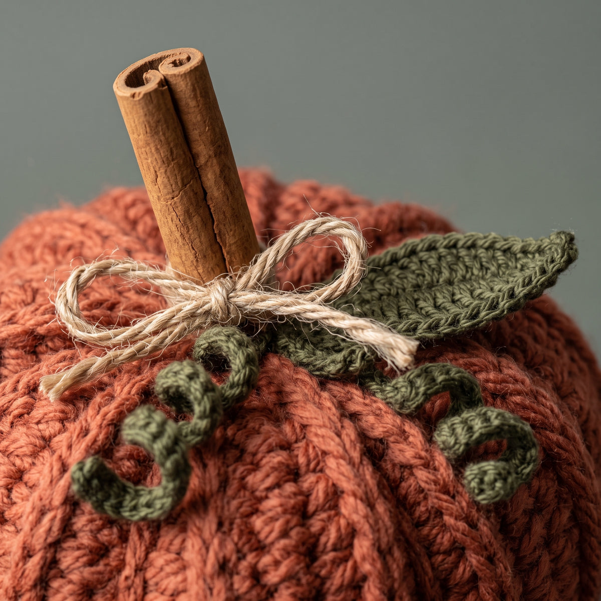 Crochet Pumpkin Pattern PDF | 3 Sizes Chunky Fall Pumpkins with Leaf & Tendril | Cinnamon Stick Stem | Autumn Decor
