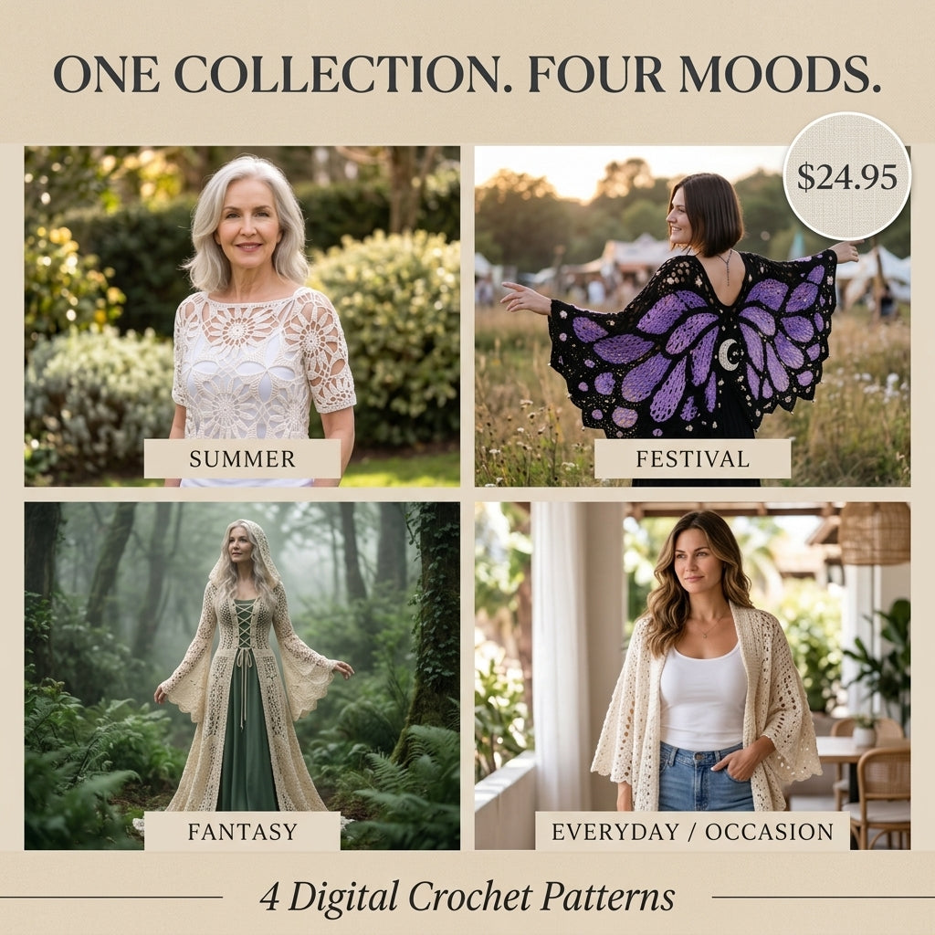 The Wearable Crochet Collection – 4 Statement PDF Crochet Patterns