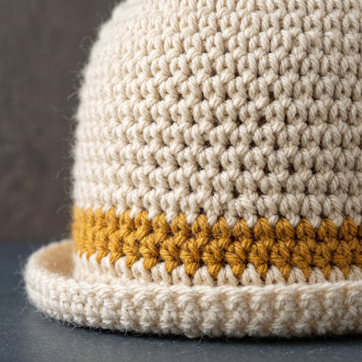 Womens Crochet Hat Pattern, Vintage Style Cloche with Two Flowers, Aran Weight, Rolled Brim, Instant Download PDF