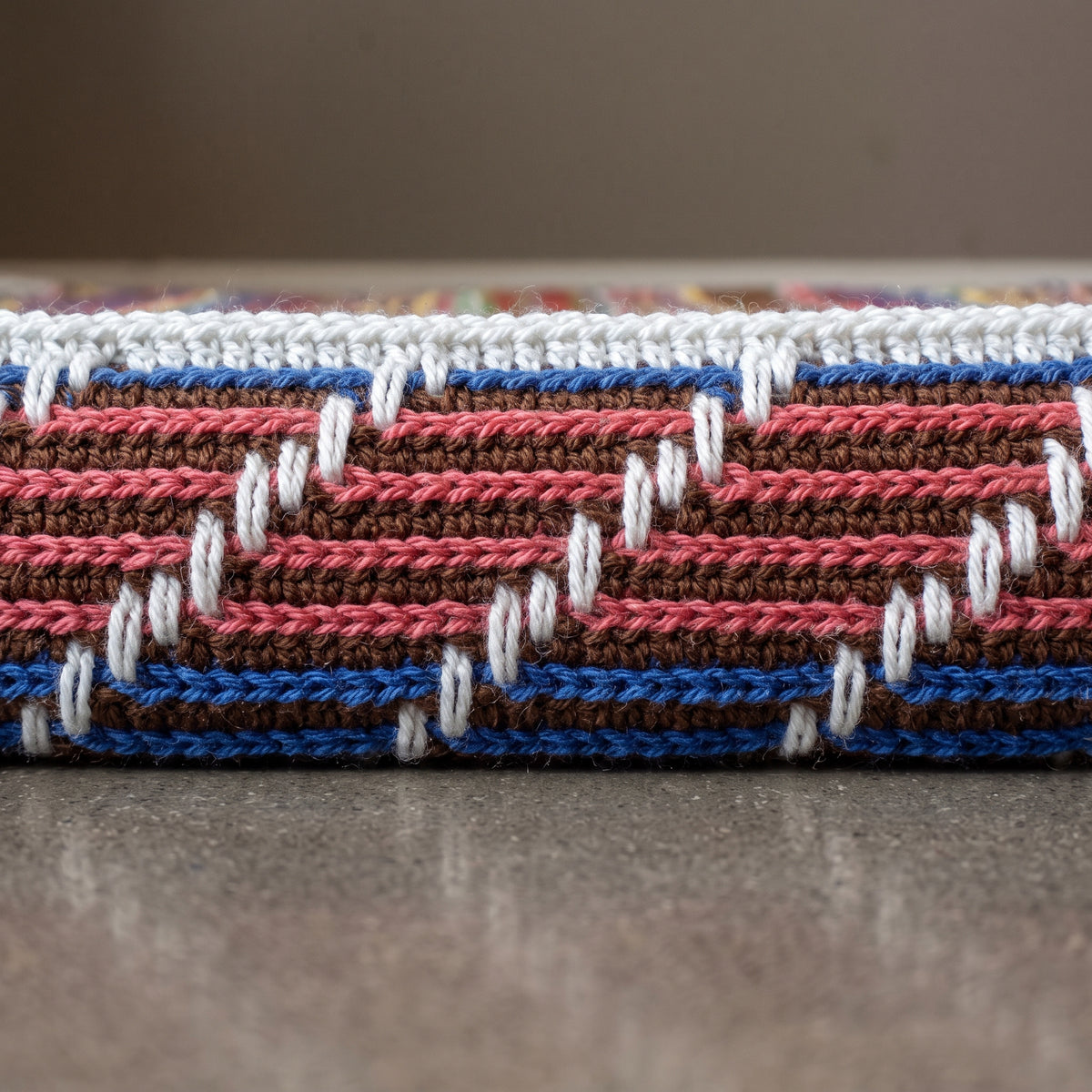 Mosaic Crochet Blanket Pattern PDF, 7 Color Overlay Mosaic Throw, Striped Geometric Afghan, 7 Mosaic Motifs