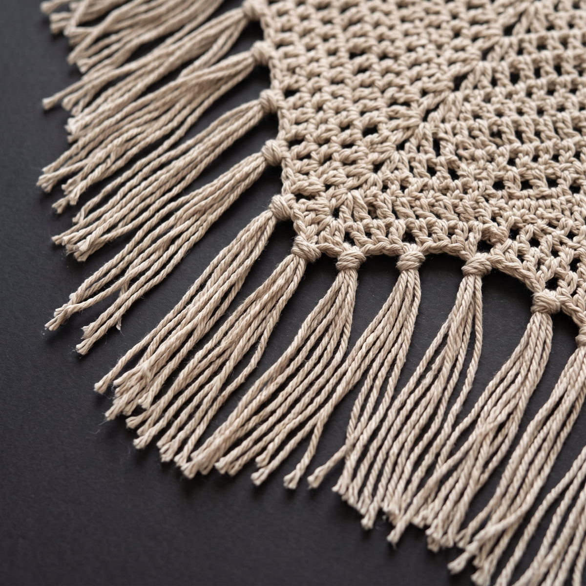 Crochet Shawl Pattern PDF | Oversized Triangle Wrap with Fringe | Make It Any Size You Like | Beginner Friendly | Instant Download