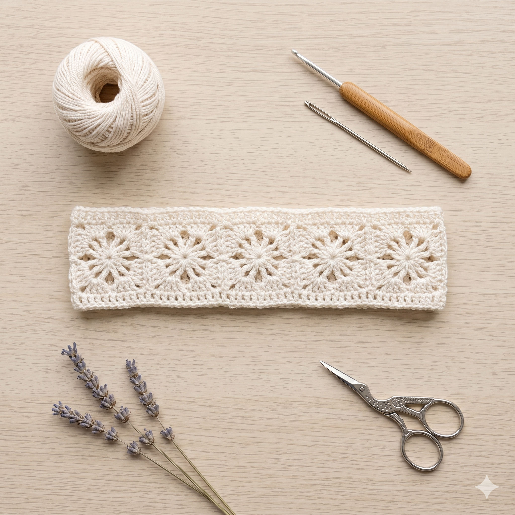 Crochet Headband PDF Pattern, Symbol Chart