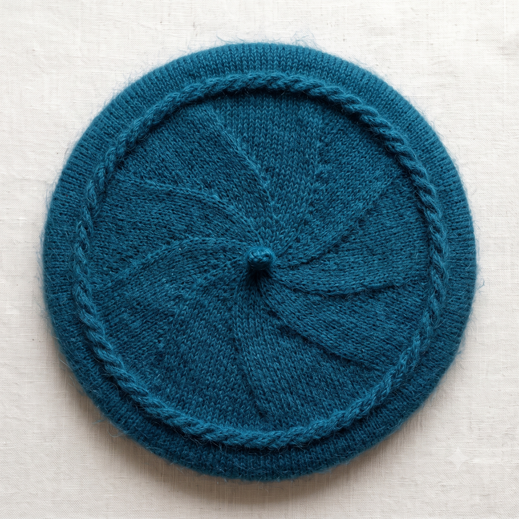Beret Knitting Pattern PDF | Mohair Silk Beret with Tubular Cast On | 2 Sizes, French and English | Instant Download
