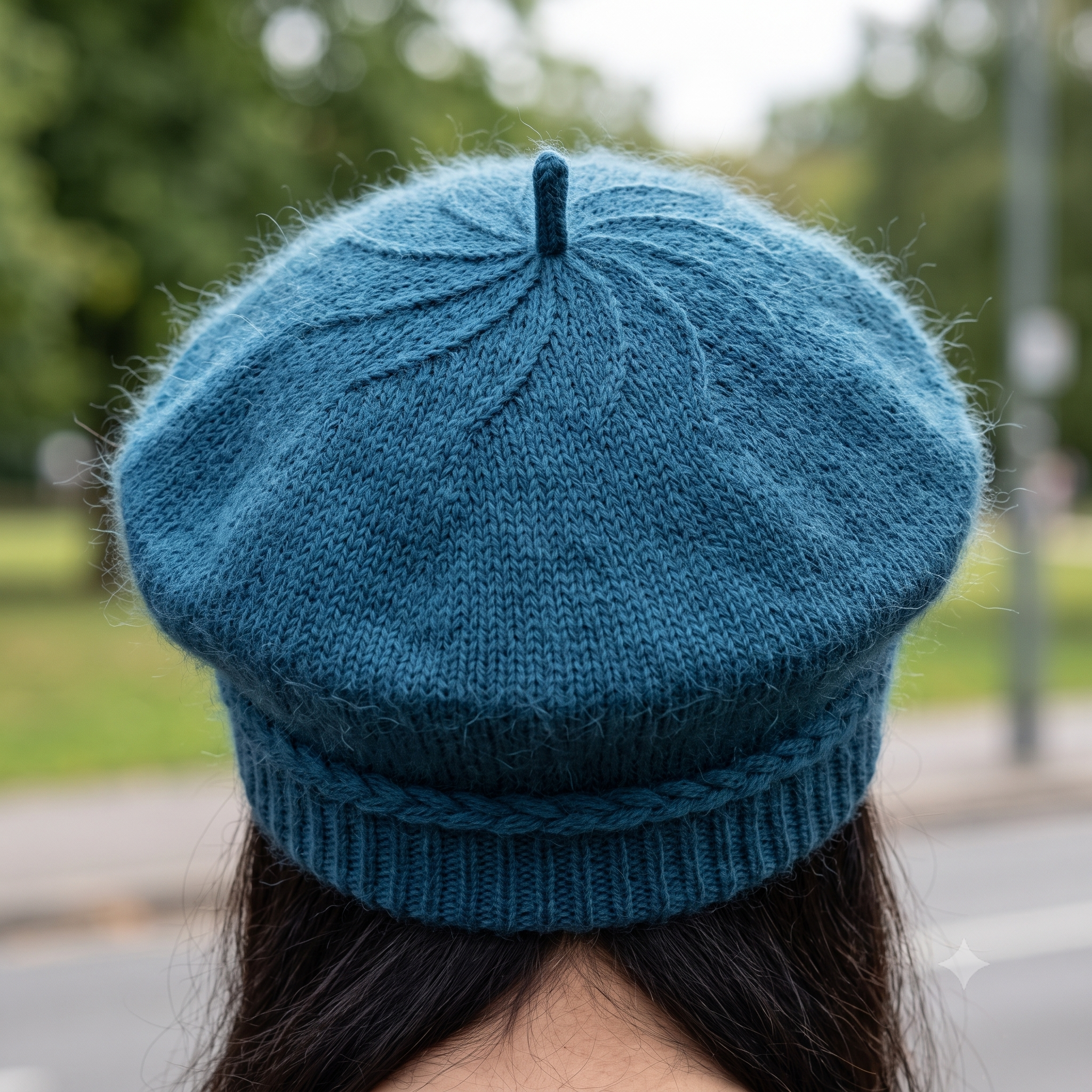 Beret Knitting Pattern PDF | Mohair Silk Beret with Tubular Cast On | 2 Sizes, French and English | Instant Download
