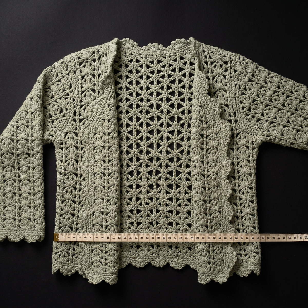 Lace Scallop Cardigan — Crochet Pattern PDF, XS to 5XL