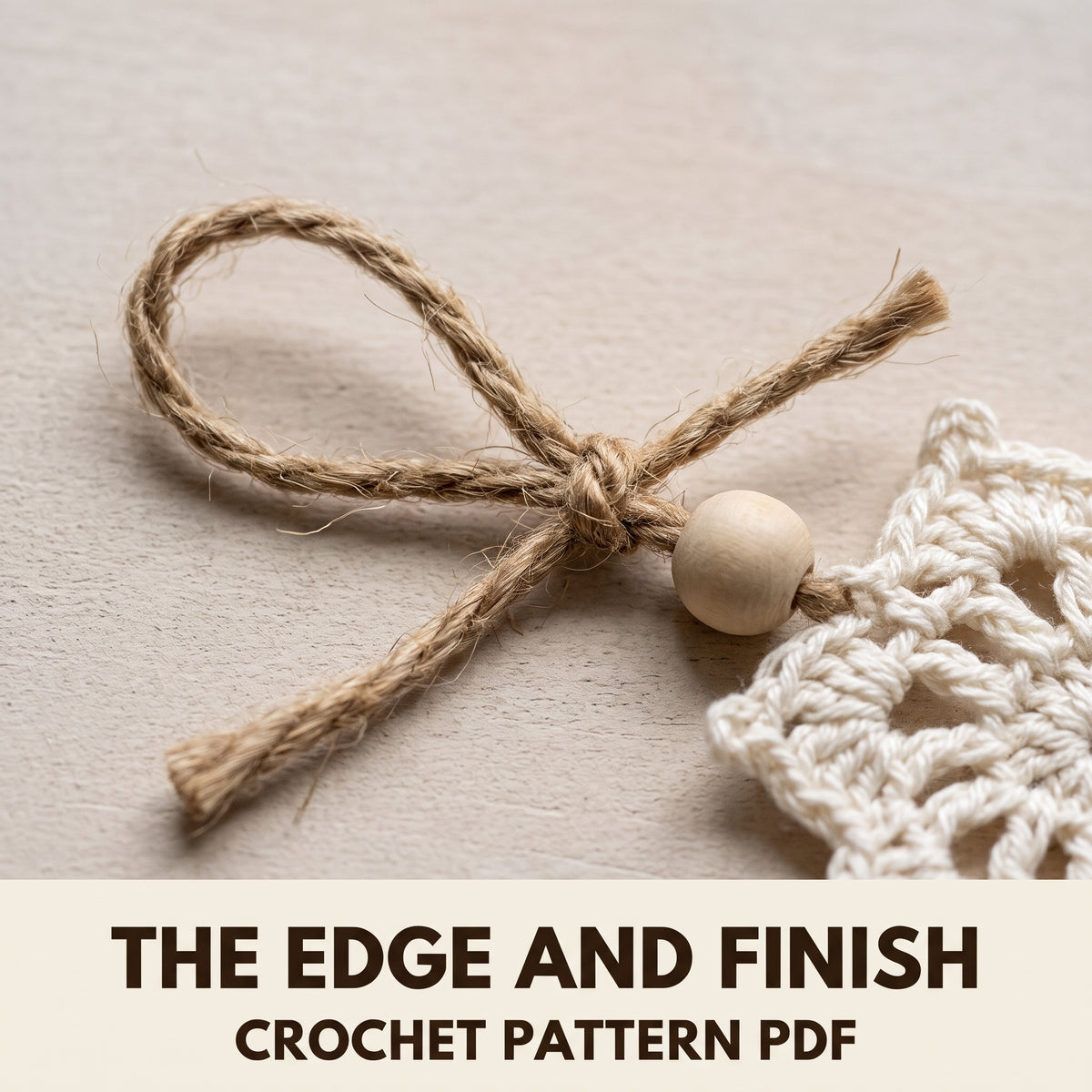 Snowflake Garland Crochet Pattern PDF, White Cotton Christmas Bunting on Jute Twine, Nine Lace Snowflakes