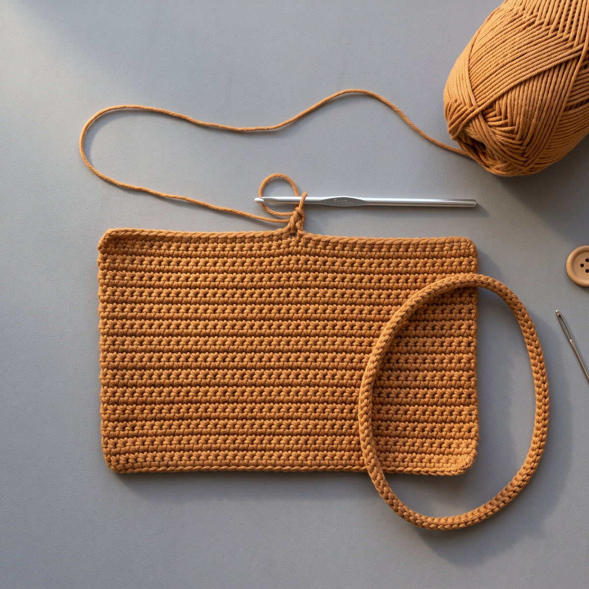 Crochet Crossbody Bag Pattern PDF, Mini Flap Bag, US Terms