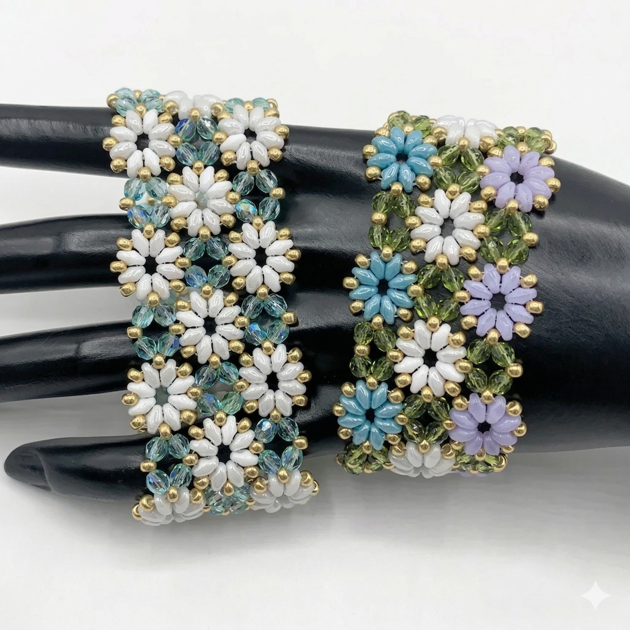 Daisy Chain Bracelet beaded pattern tutorial (digital download PDF pattern in English only)