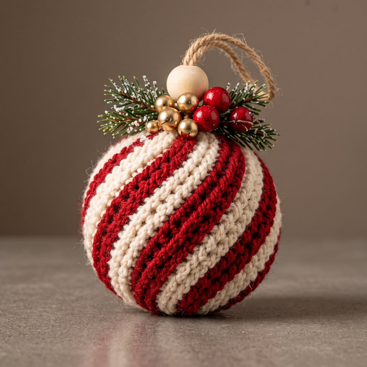 Christmas Bauble Crochet Pattern PDF, 5 in 1 Twisted Rib Ornaments, Crochet Christmas Tree Decorations
