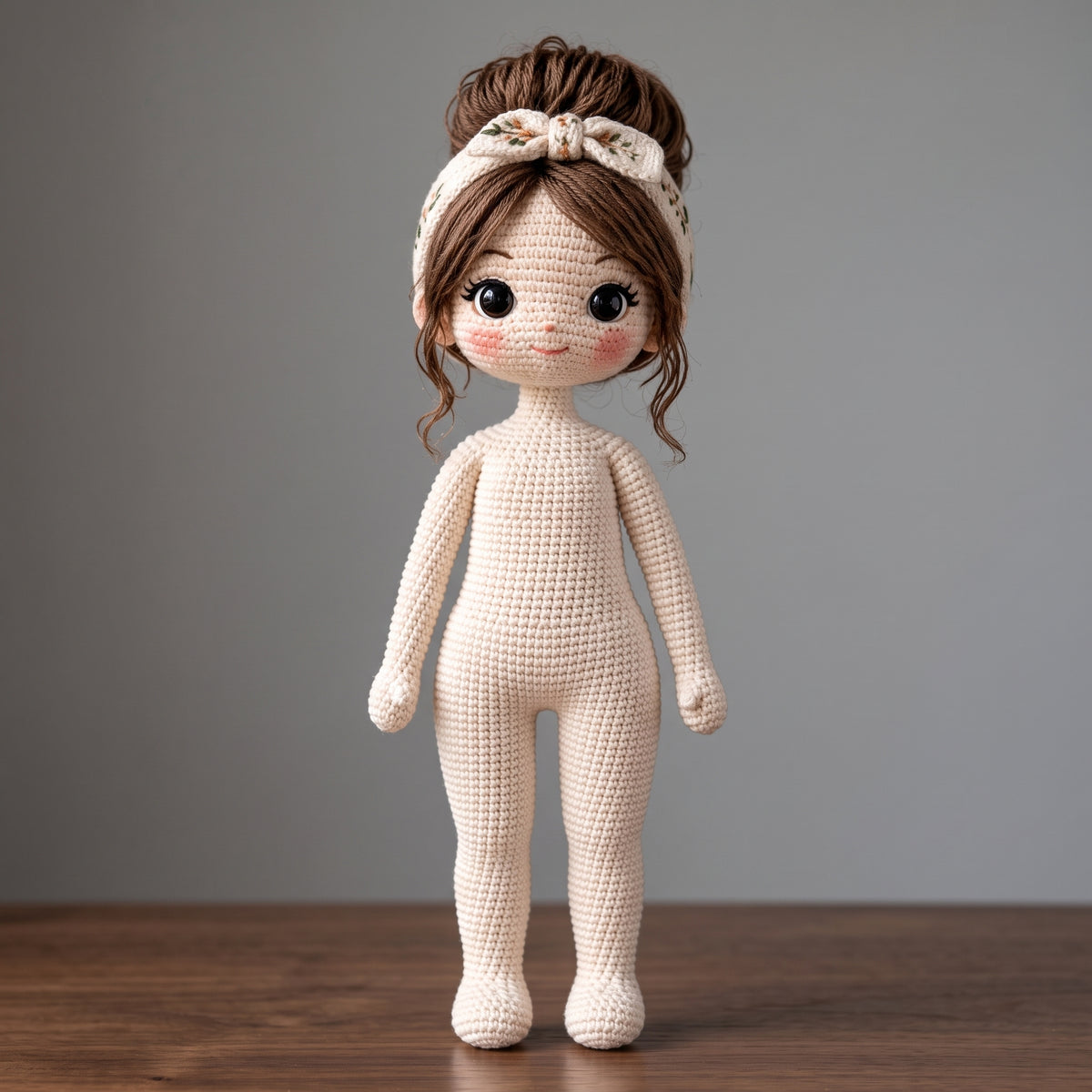 Crochet Doll Pattern PDF | Amigurumi Doll with Removable Clothes | Sweater, Overalls, Shoes & Bag | Seamless Body