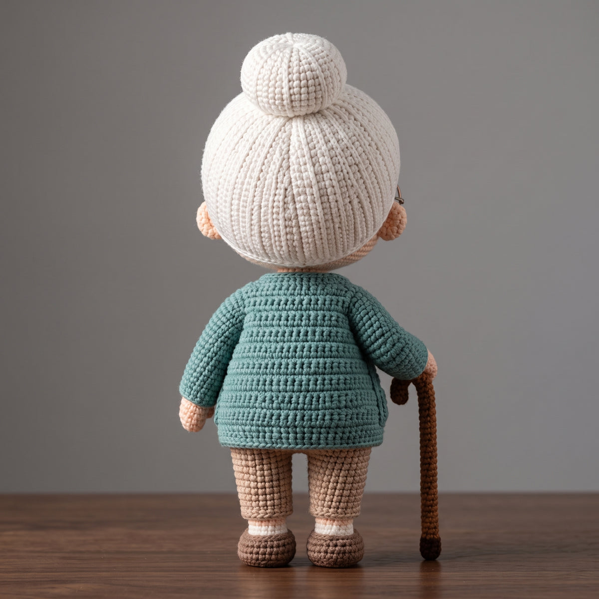 Crochet Grandma Doll Pattern PDF | Amigurumi Grandmother with Glasses, Cardigan & Cane | US Terms | Keepsake Gift