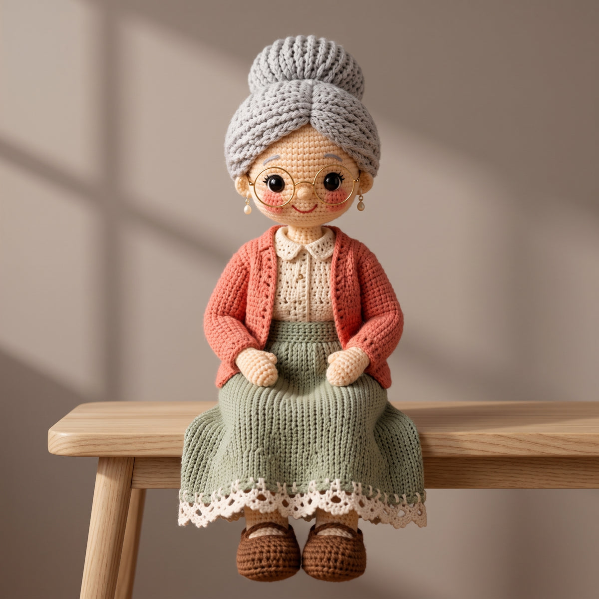 Grandma & Grandchildren Crochet Doll Pattern PDF, Amigurumi Family