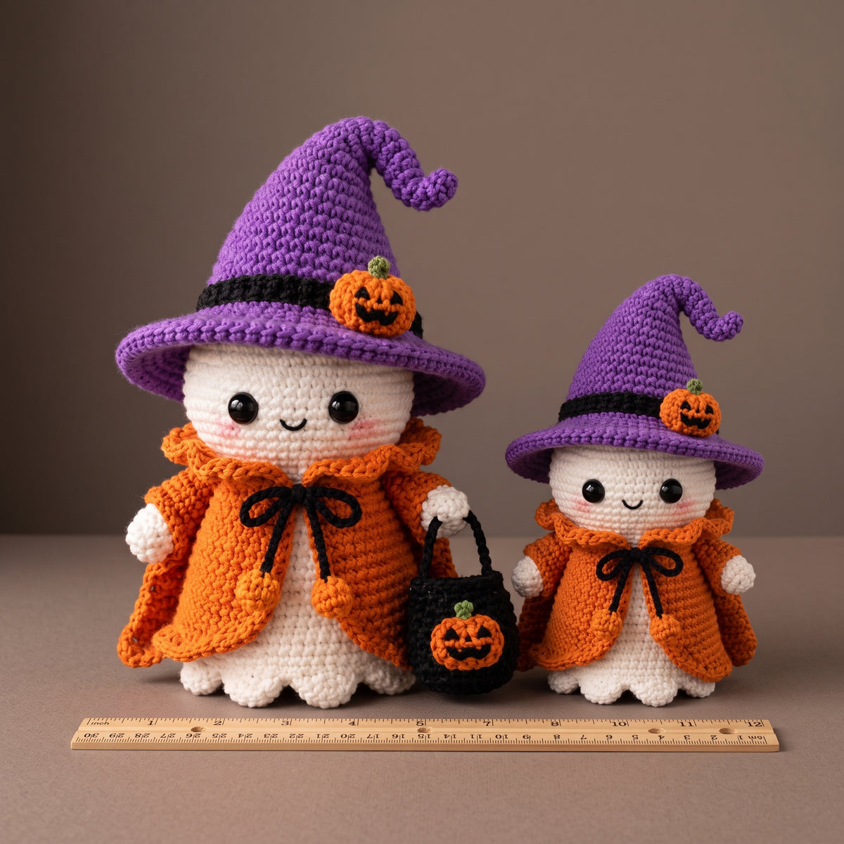 Halloween Ghost Amigurumi Crochet Pattern PDF, Witch Hat Ghost