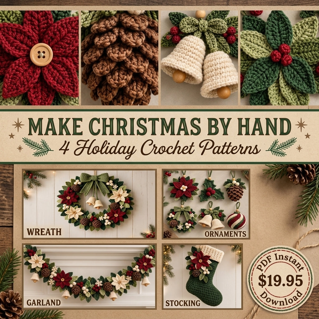 Christmas Crochet Bundle – 4 Cozy Holiday PDF Patterns