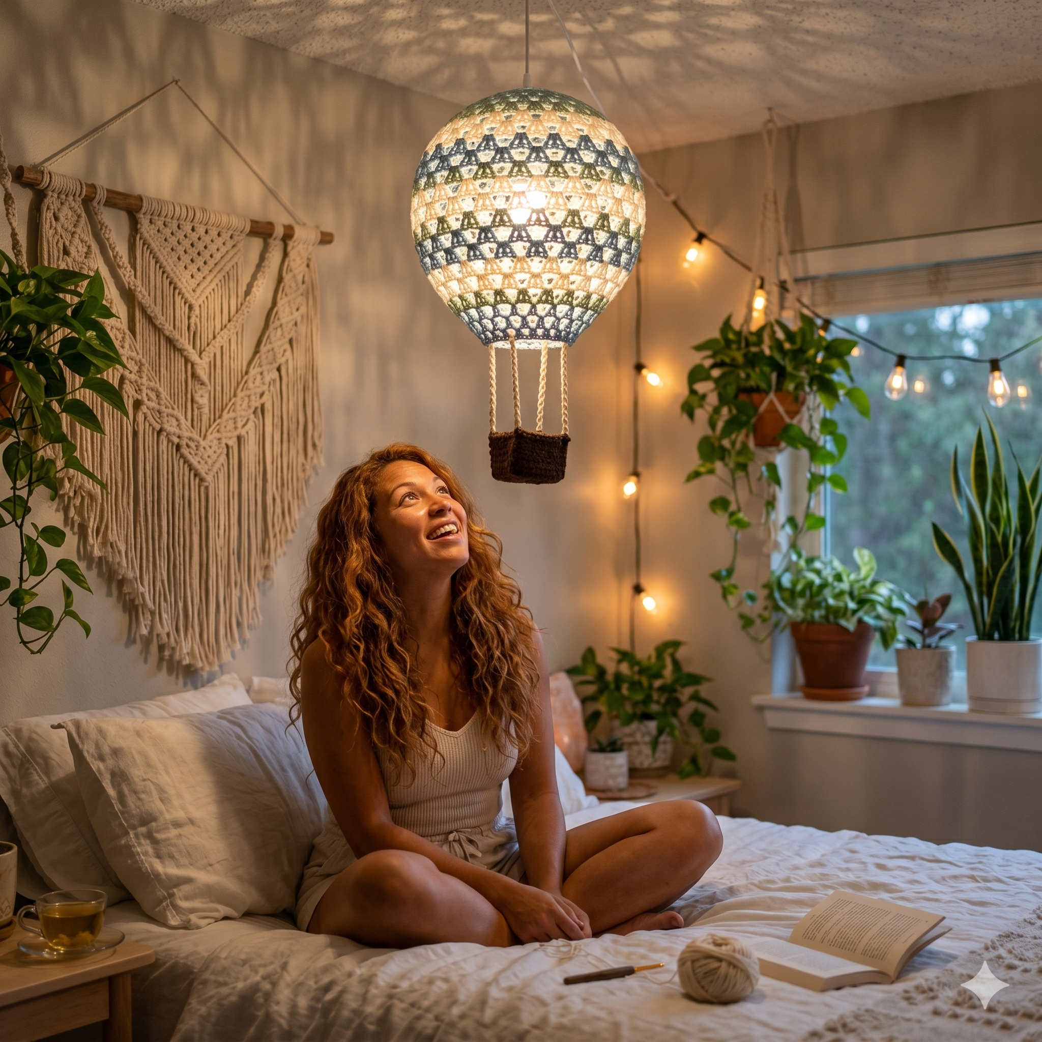 Hot Air Balloon Lamp Crochet Pattern