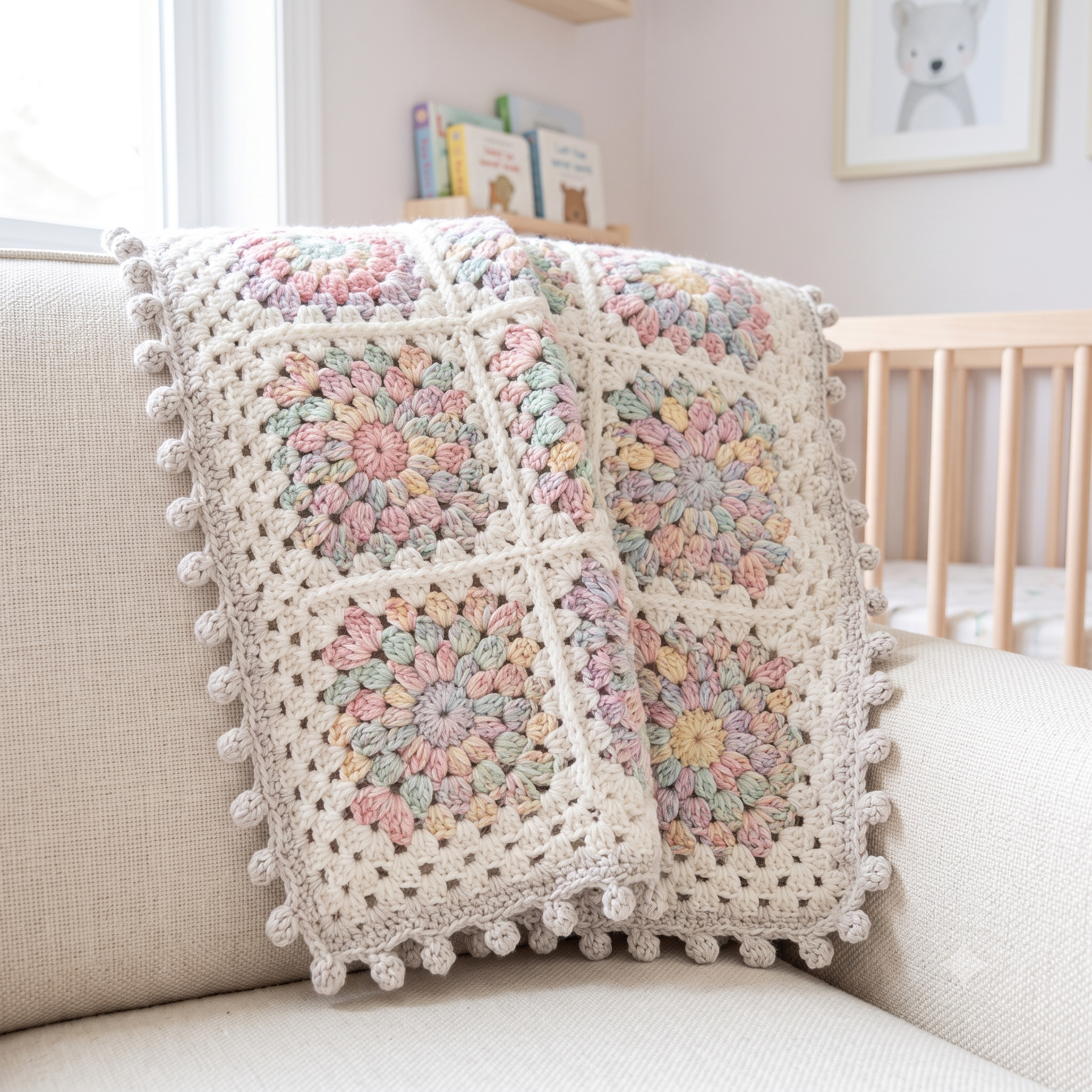 Hygge Burst Blanket — Crochet Pattern (PDF + Video) | Sunburst Granny Square Throw