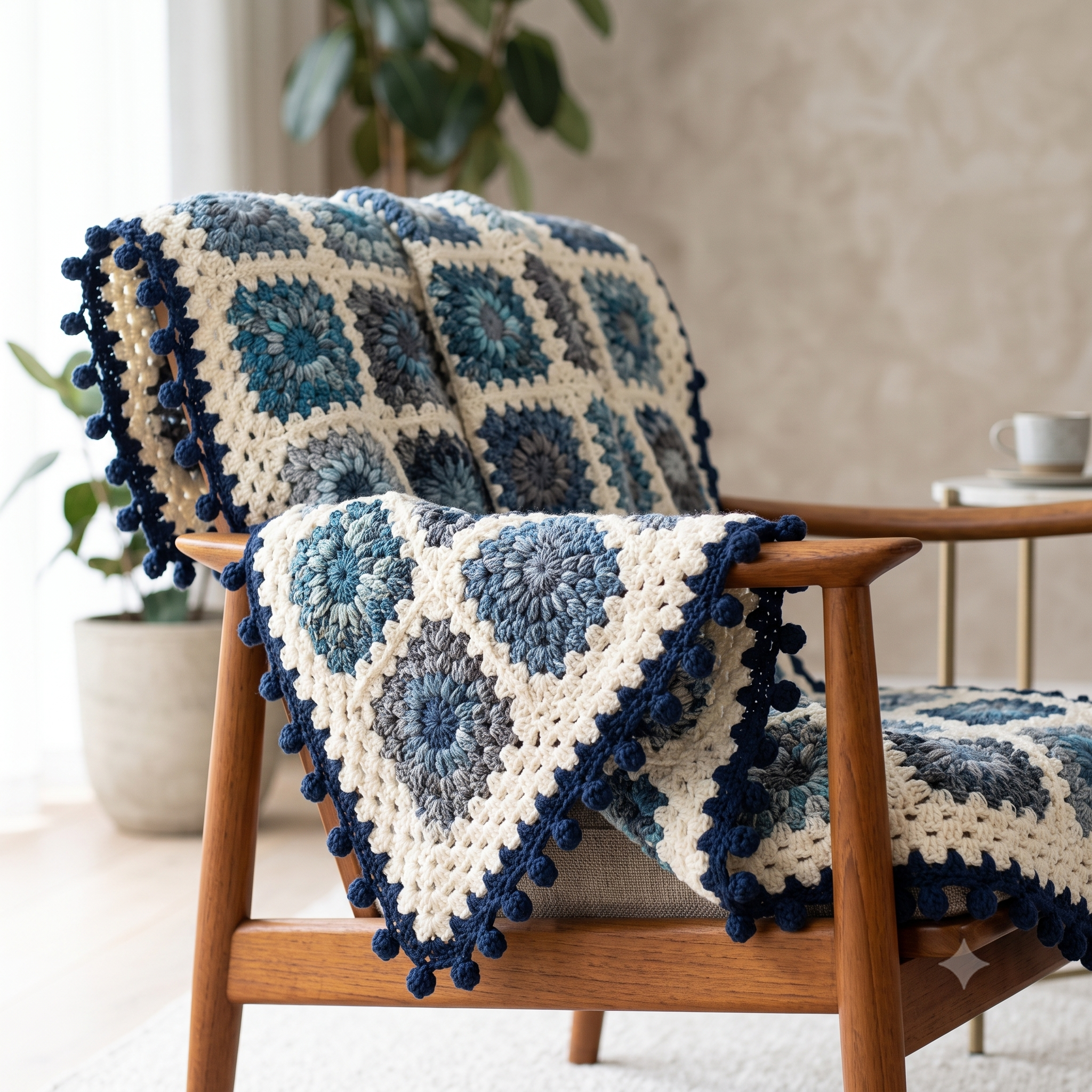Hygge Burst Blanket — Crochet Pattern (PDF + Video) | Sunburst Granny Square Throw