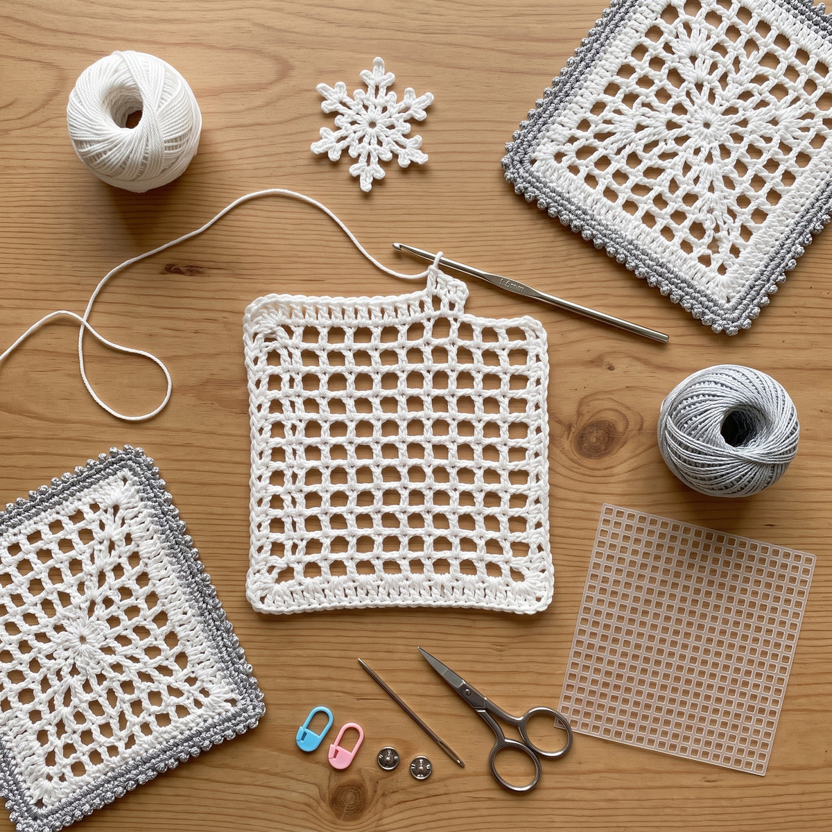 Crochet Lantern Pattern | Snowflake Lace Winter Lantern with Removable Roof | Fits a Battery Tea Light | Instant Download PDF
