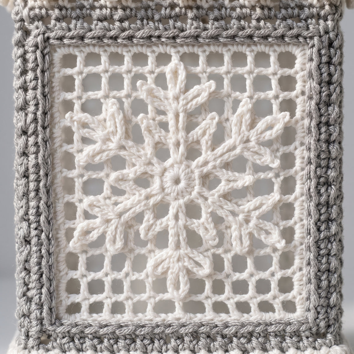 Crochet Lantern Pattern | Snowflake Lace Winter Lantern with Removable Roof | Fits a Battery Tea Light | Instant Download PDF