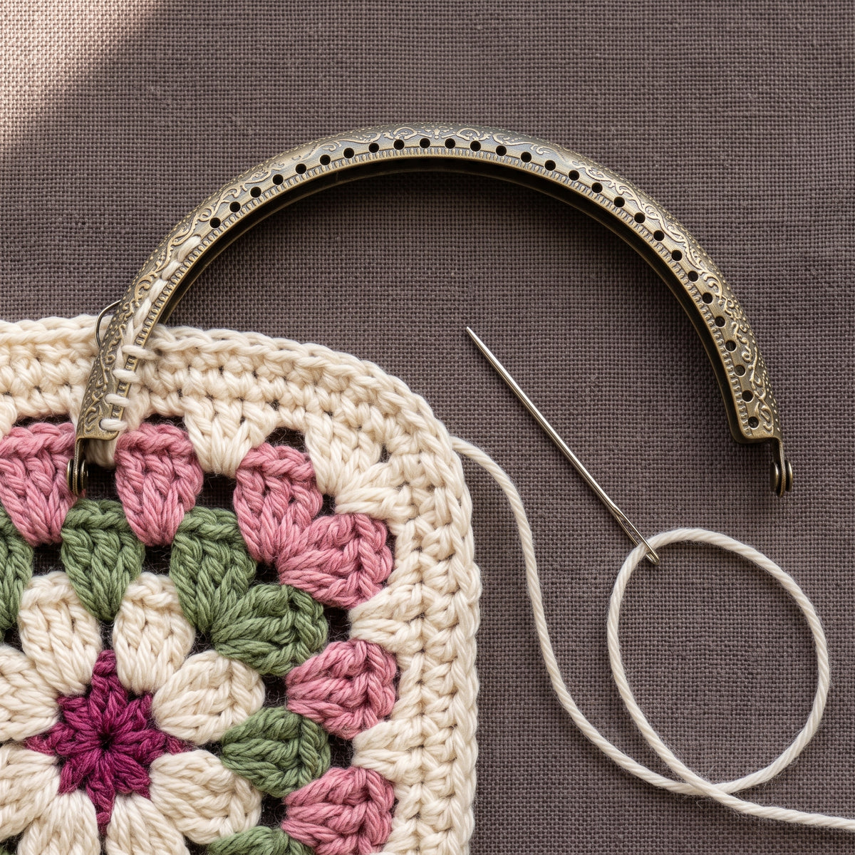 Kiss Lock Coin Purse Crochet Pattern PDF | Granny Square Clasp Purse, Advanced Beginner, US Terms