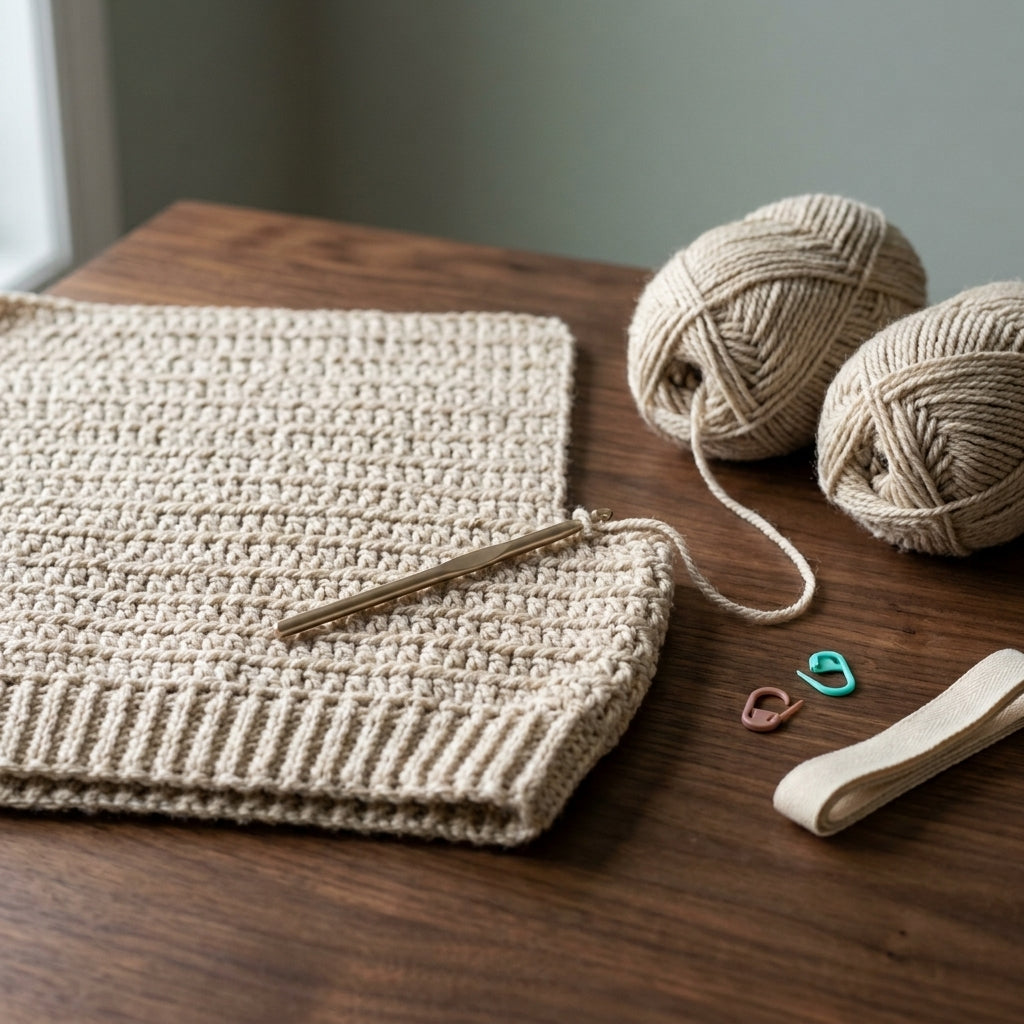 Men's Crochet Sweater Pattern PDF, Crew Neck Jumper, Sizes S–2XL