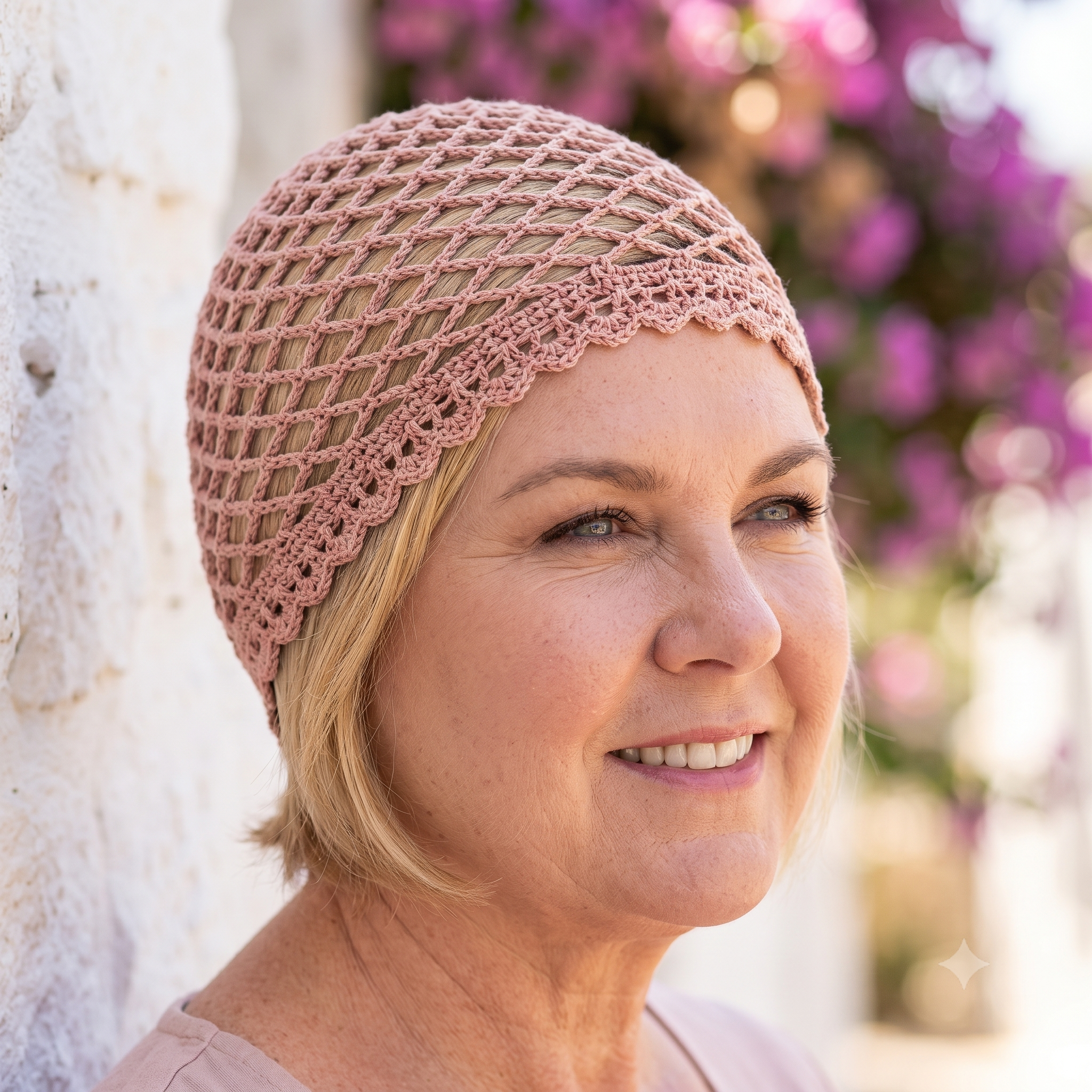 Mesh Beanie Crochet Pattern PDF, Summer Boho Hat, Easy Mesh Cap, Lightweight Cotton Beanie, Beginner Friendly, Bilingual EN/IT, US Terms
