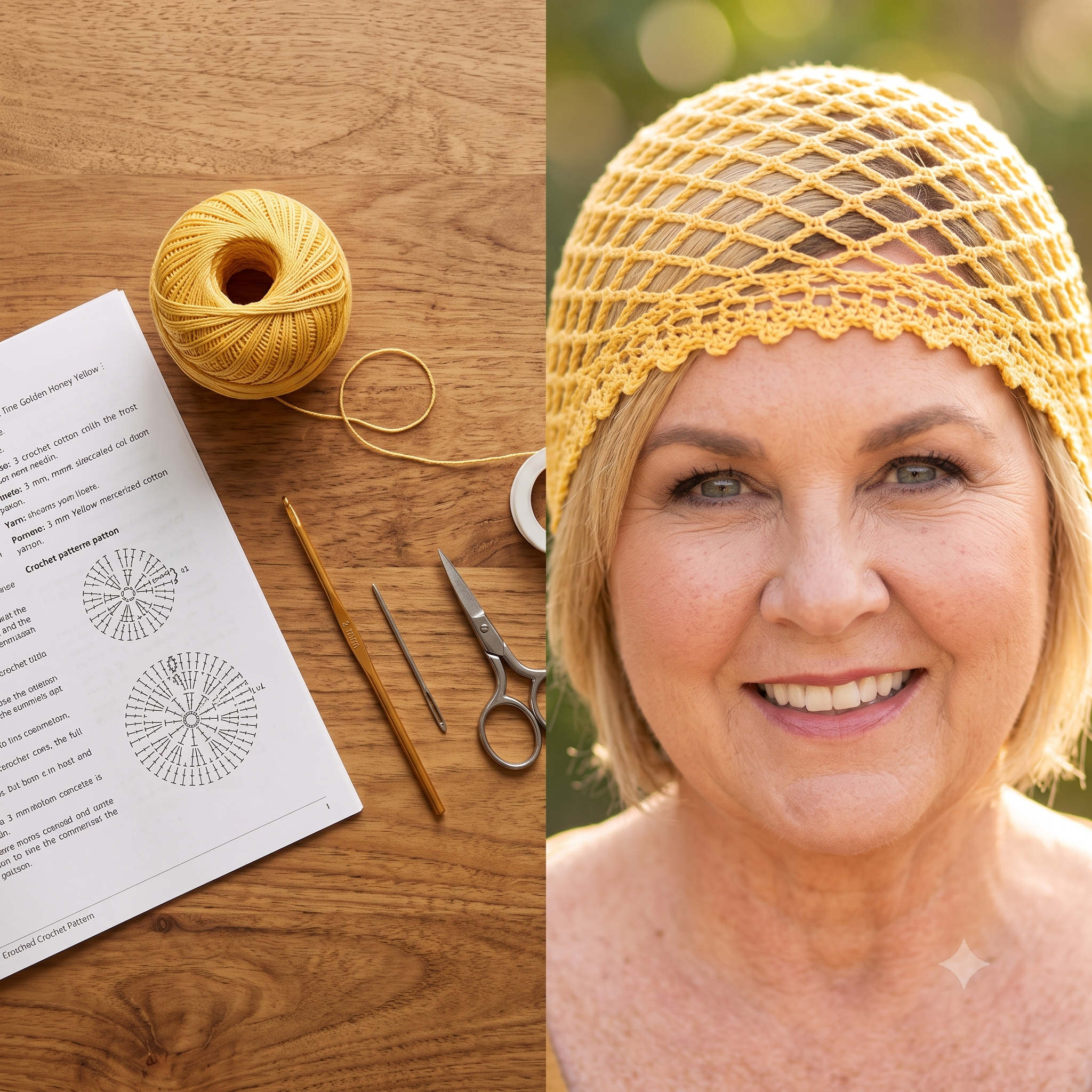 Mesh Beanie Crochet Pattern PDF, Summer Boho Hat, Easy Mesh Cap, Lightweight Cotton Beanie, Beginner Friendly, Bilingual EN/IT, US Terms