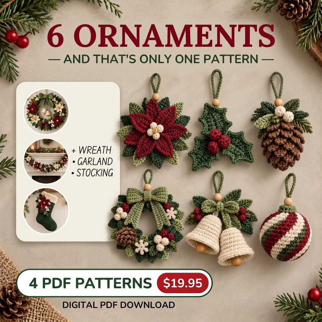 Christmas Crochet Bundle – 4 Cozy Holiday PDF Patterns