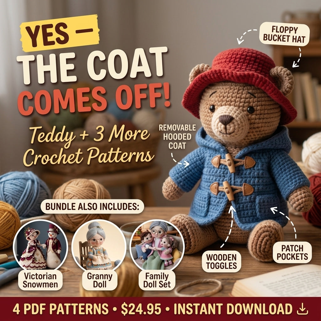 The Heartwarming Amigurumi Collection – 4 PDF Crochet Patterns