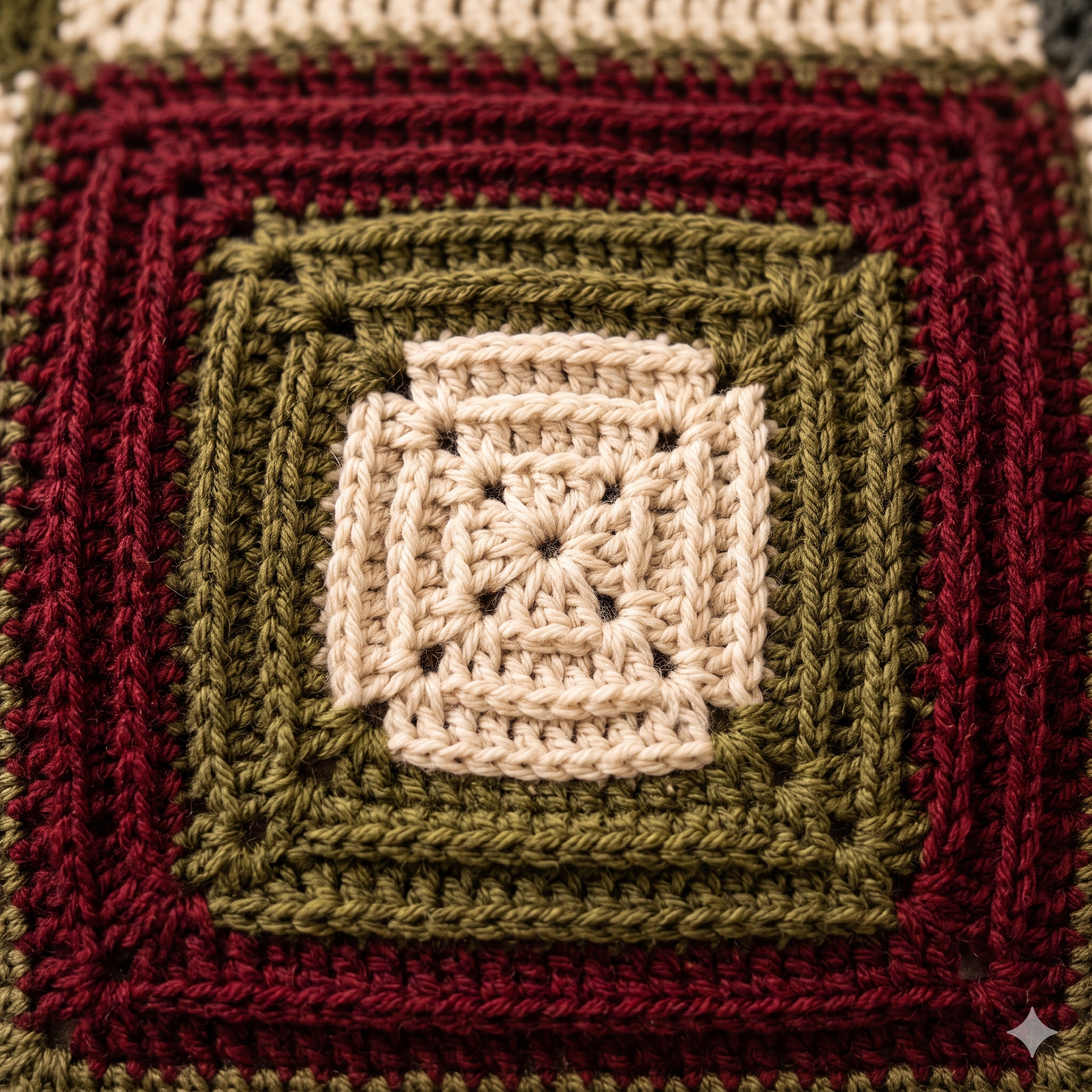 Granny Square Blanket Crochet Pattern PDF | Modern Hypnotic Throw Pattern, Geometric Optical Afghan, Intermediate, US Terms, Instant Download