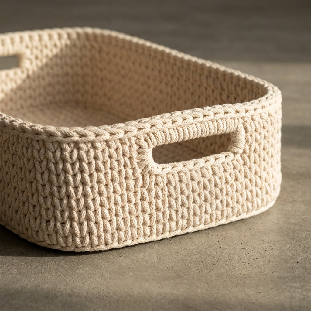 Nursery Diaper Caddy Crochet Pattern PDF, 5-Piece Basket Organizer