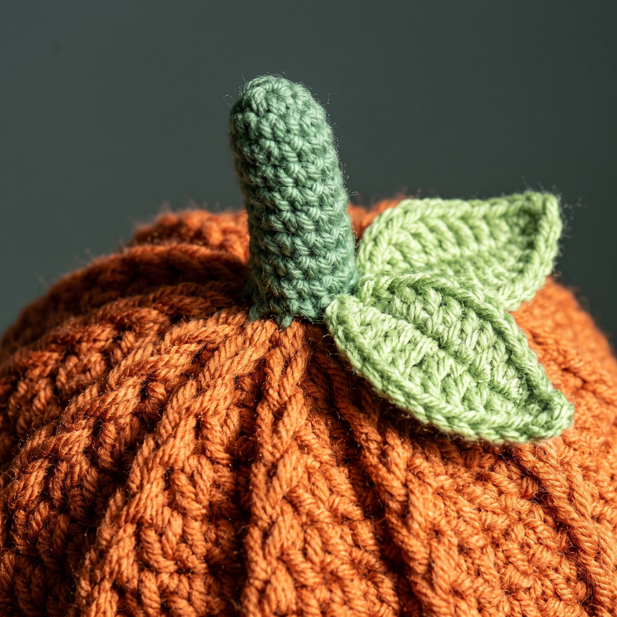 Crochet Pumpkin Hat Pattern PDF | Pumpkin Beanie in 7 Sizes, Preemie to Adult | 1 Ball, Easy | US & UK Terms