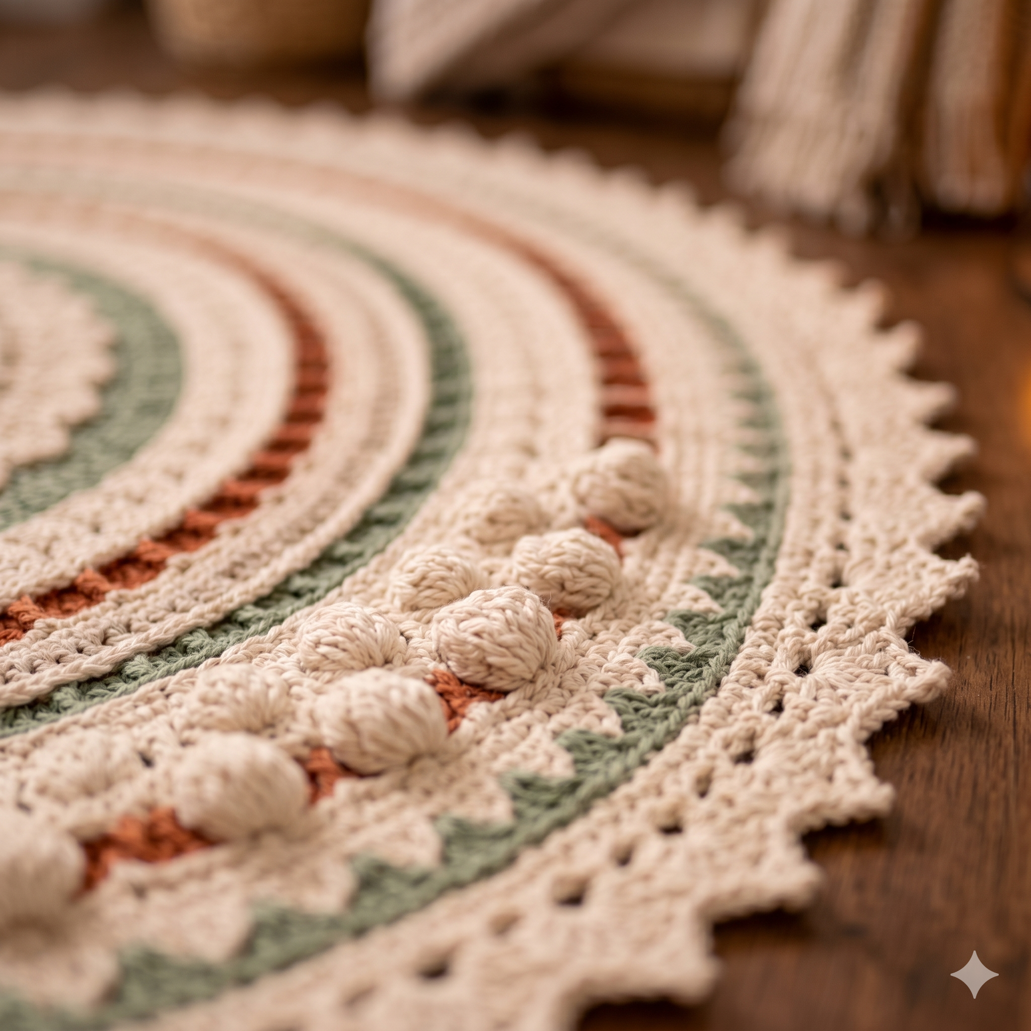 Giant Mandala Crochet Pattern | Boho Floor Decor, Round Rug Tutorial (Digital instructions)