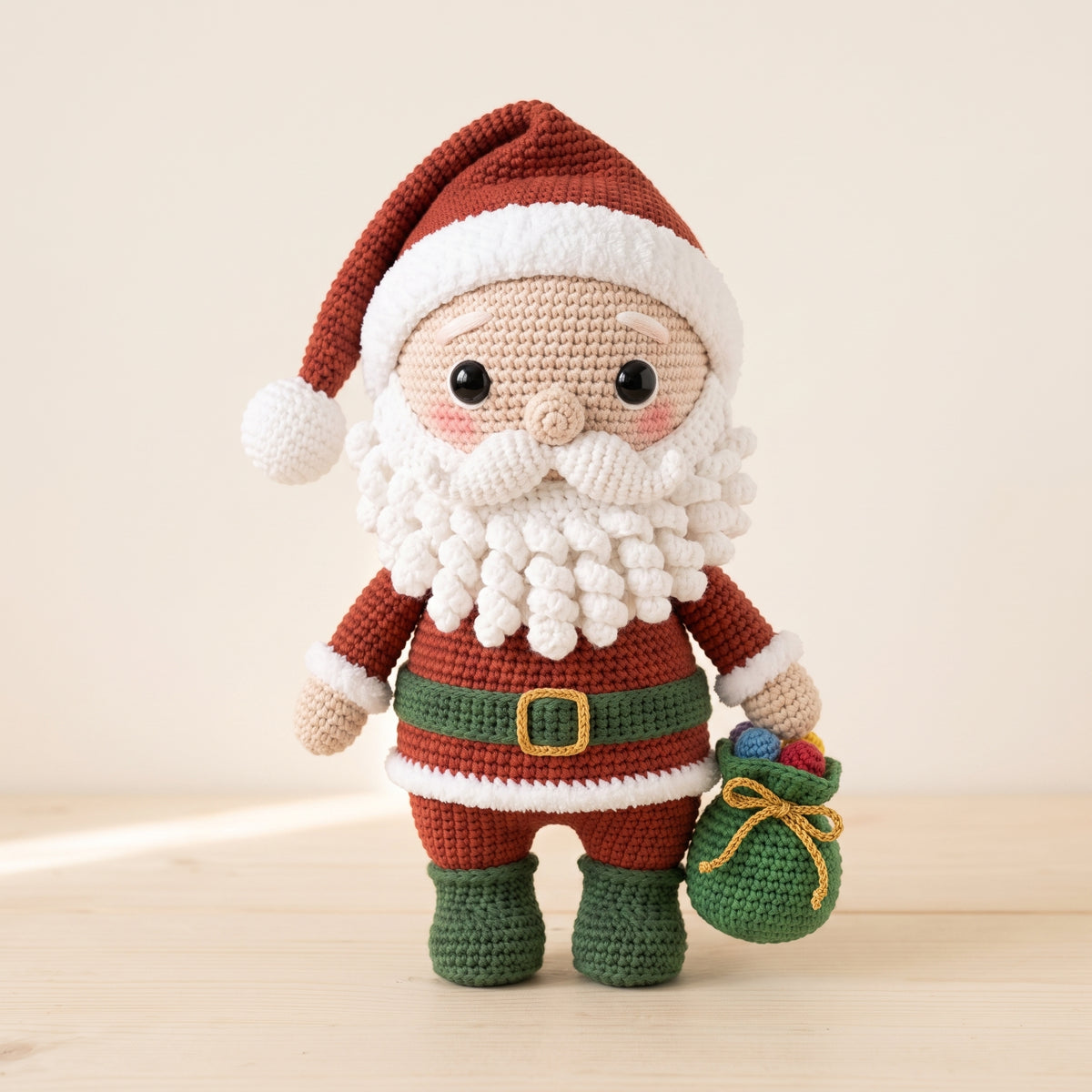 Santa Claus Crochet Pattern | Amigurumi Christmas Santa with Gift Sack | Photo Tutorial Included | Instant Download PDF Pattern