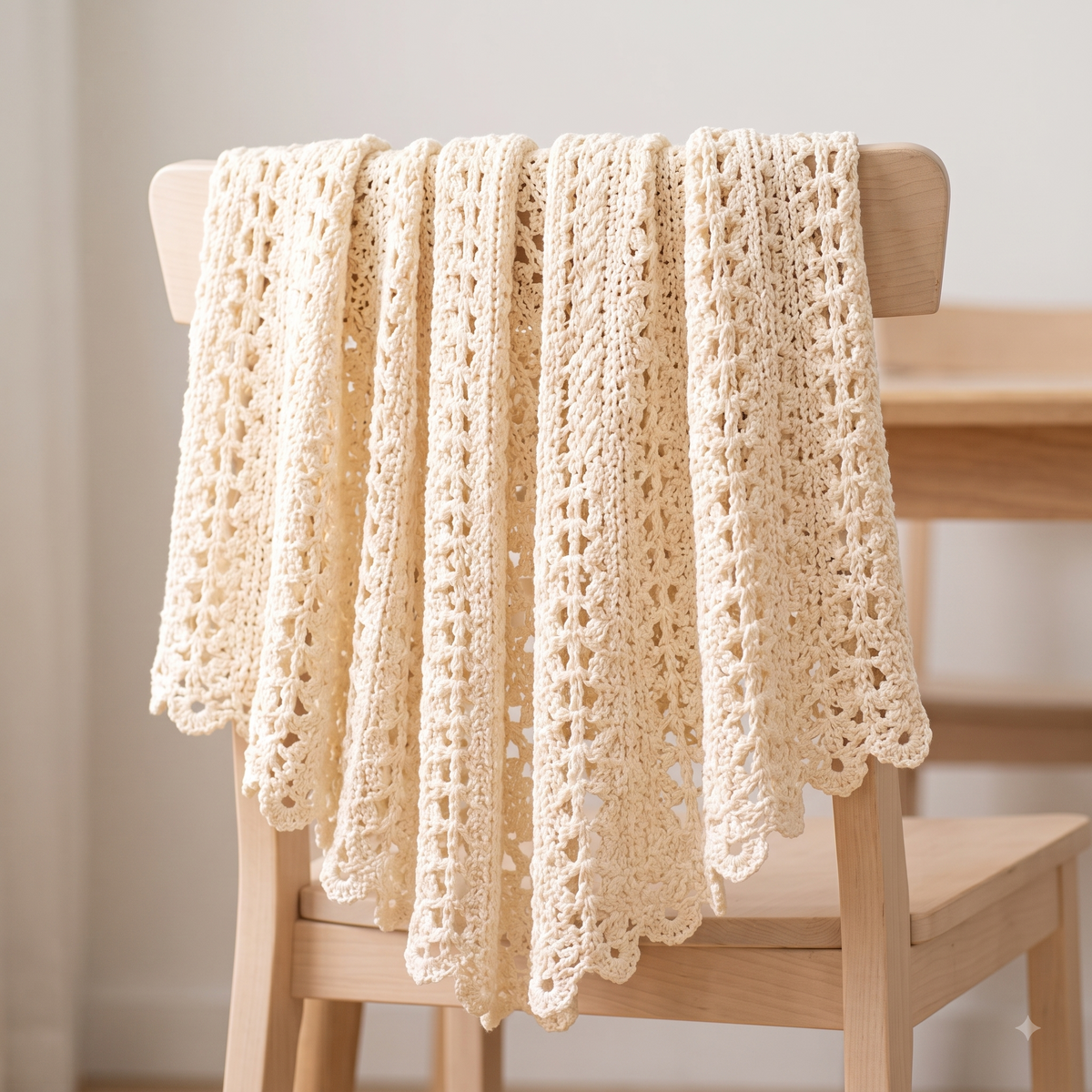 Crochet Shawl Pattern for Women | Lace Kimono Wrap with Scalloped Picot Edge | Easy Lace Repeat | Instant Download PDF Pattern