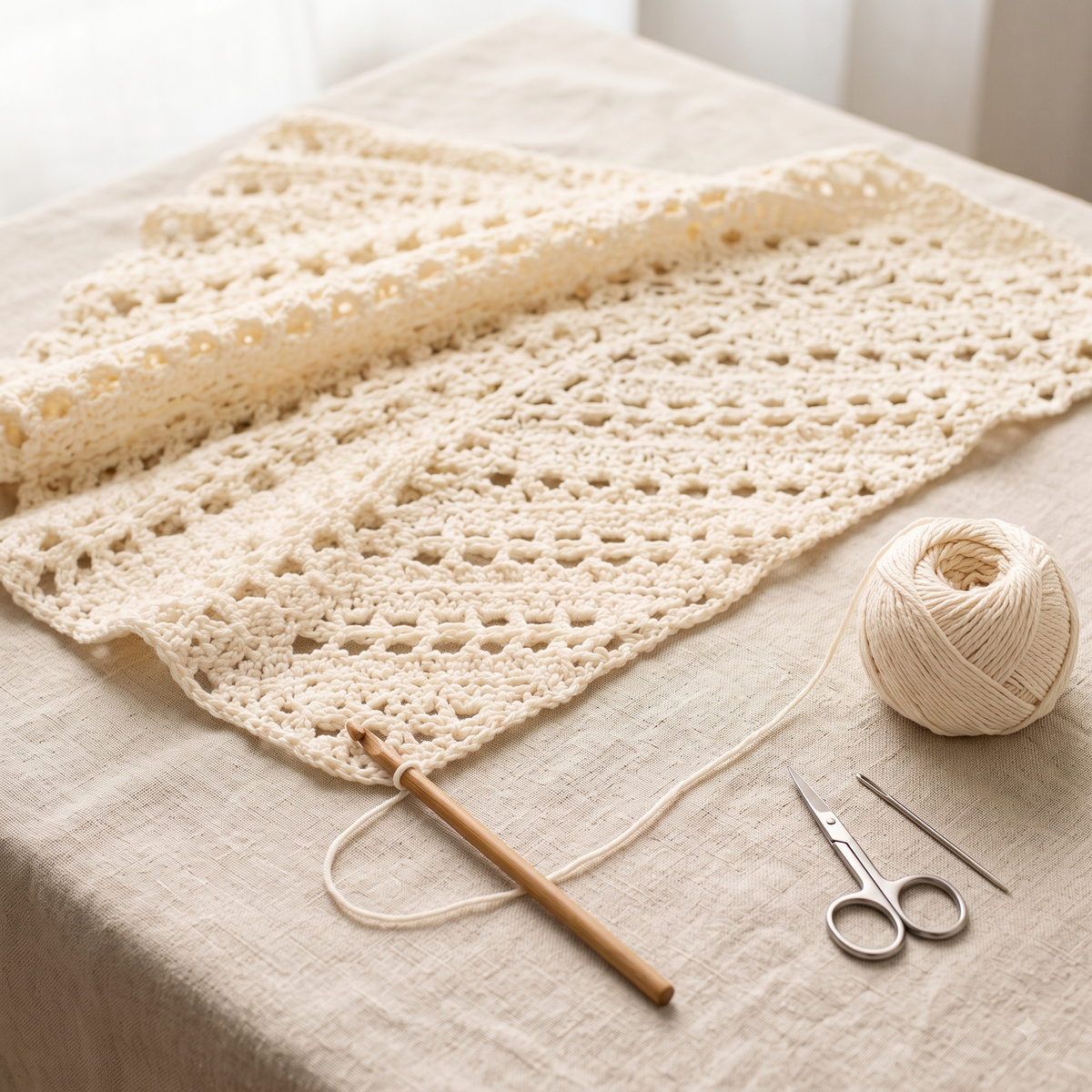 Crochet Shawl Pattern for Women | Lace Kimono Wrap with Scalloped Picot Edge | Easy Lace Repeat | Instant Download PDF Pattern