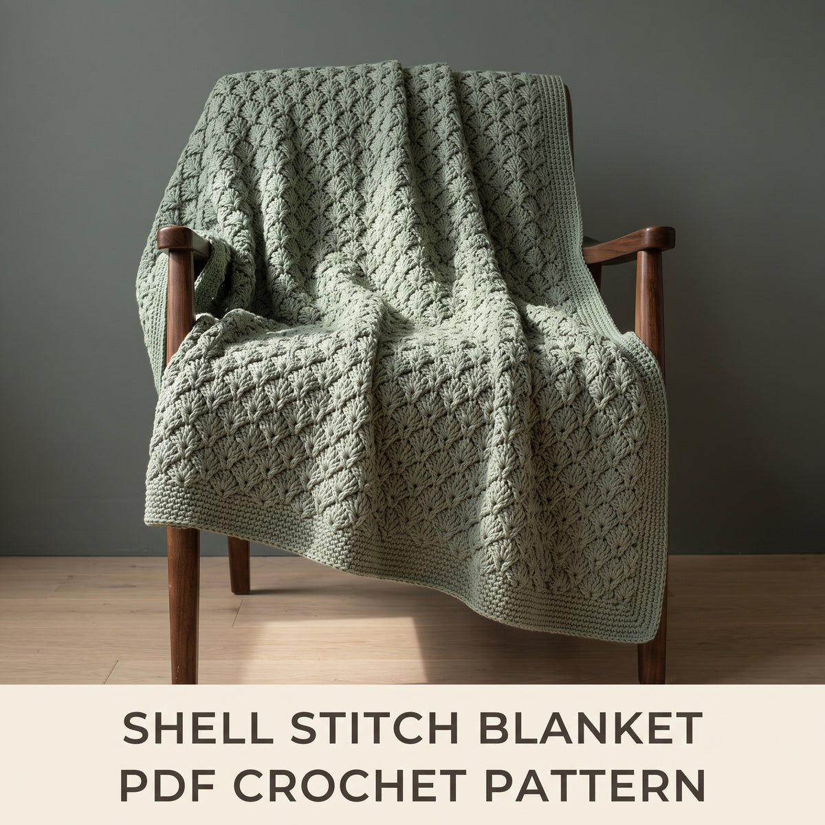 Shell Stitch Blanket Crochet Pattern | Easy Textured Throw & Afghan PDF | Looks Complicated, Isn't | Beginner