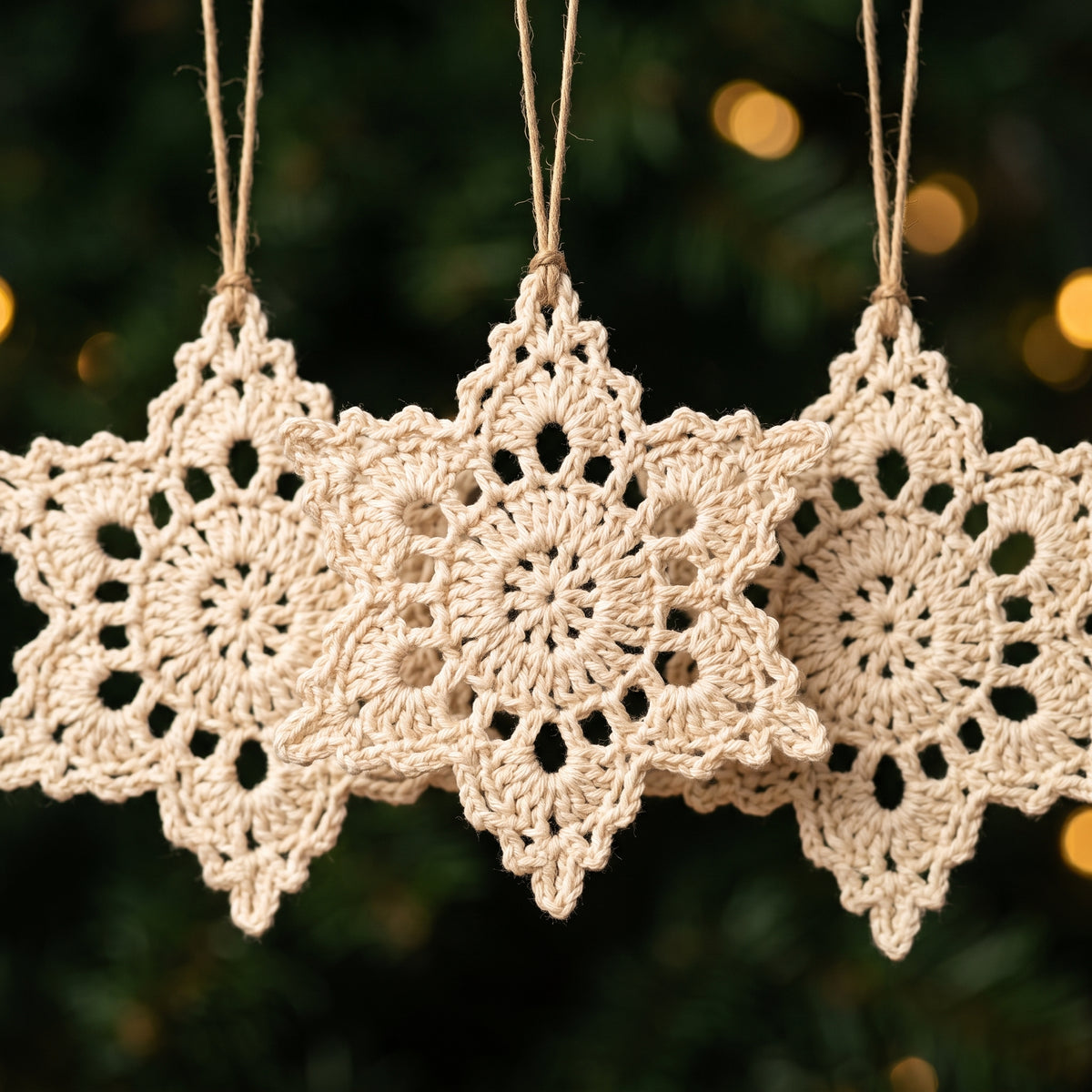 Crochet Christmas Snowflake Pattern | Lace Ornament for Tree, Garland & Window | 4-4.75 in Finished | US Terms, PDF