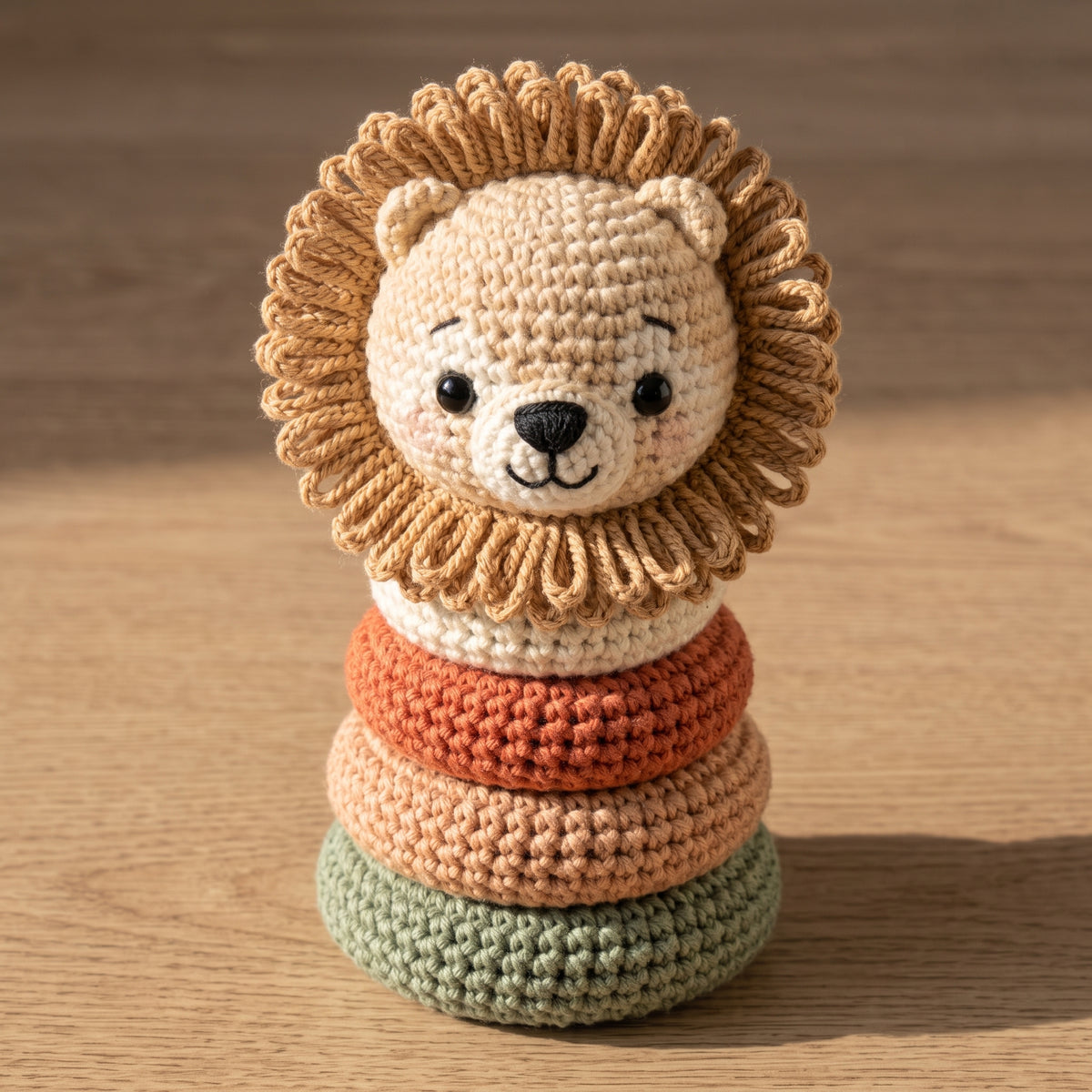 Crochet Stacking Rings Pattern PDF, 6 Animal Baby Toys Bundle