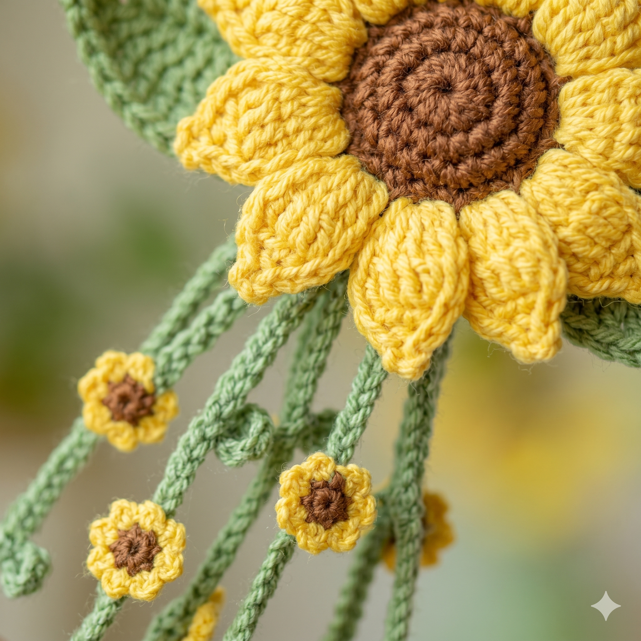 Sunflower Fairy Hair Clip Crochet Pattern PDF | Floral Hair Accessory Tutorial | Instant Digital Download