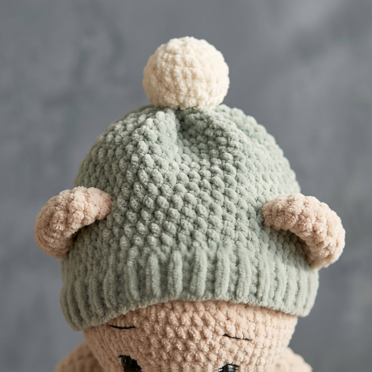 Teddy Bear Crochet Pattern PDF with Overalls & Beanie, Amigurumi