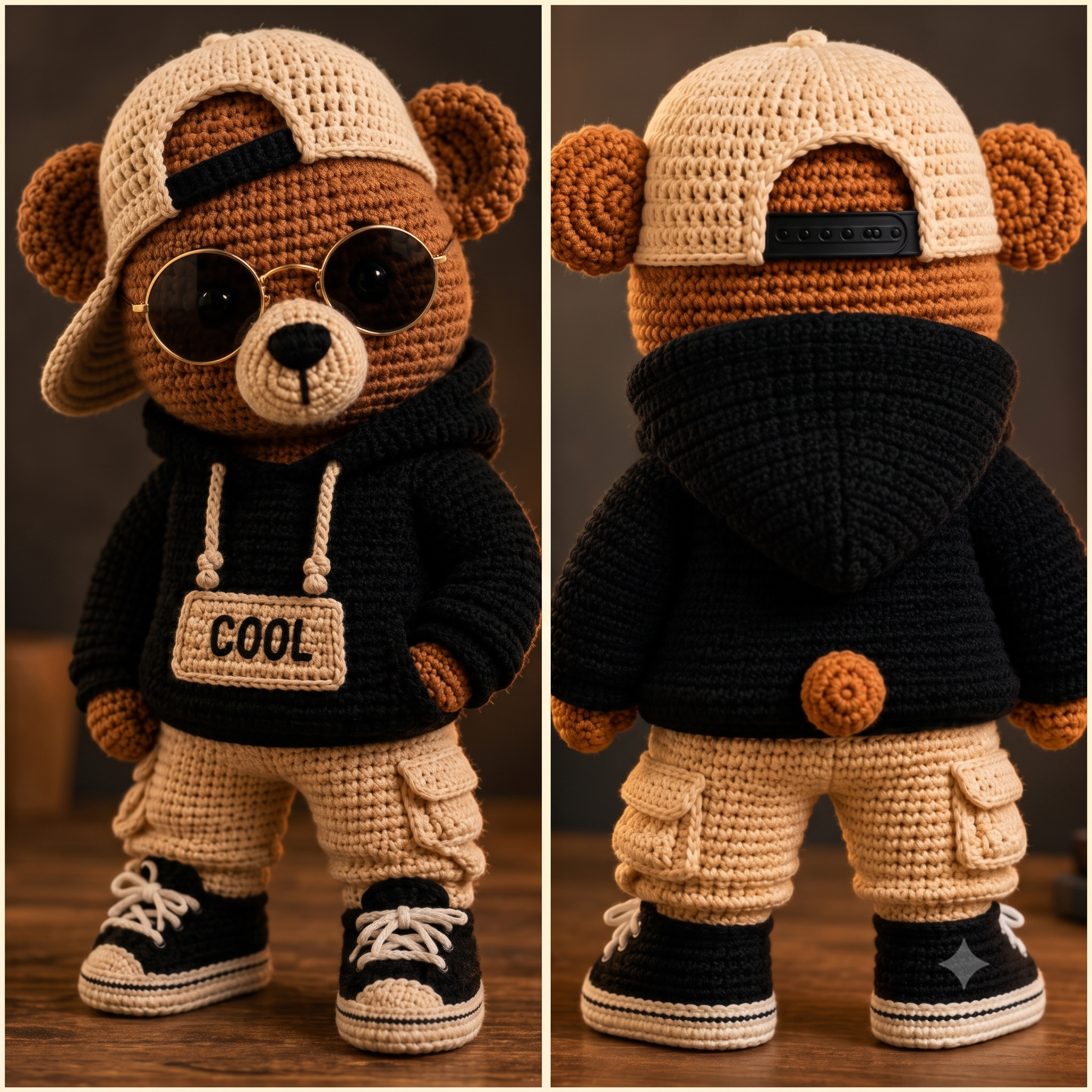 Crochet Bear Pattern PDF | Amigurumi Bear Crochet Pattern | Streetwear Teddy Bear Tutorial | Hoodie Bear Plush Pattern | Amigurumi Bear PDF