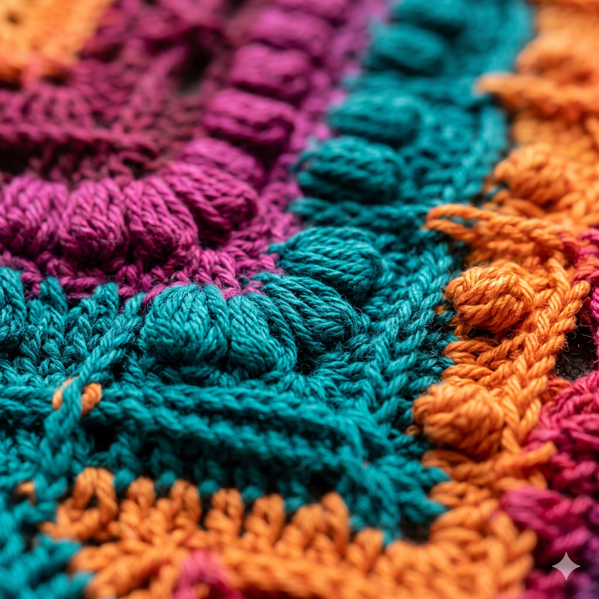 Textured Blanket Crochet Pattern PDF | 3D Geometric Throw Pattern, Square Afghan Blanket, Post Stitch Design, Intermediate, US Terms, Download
