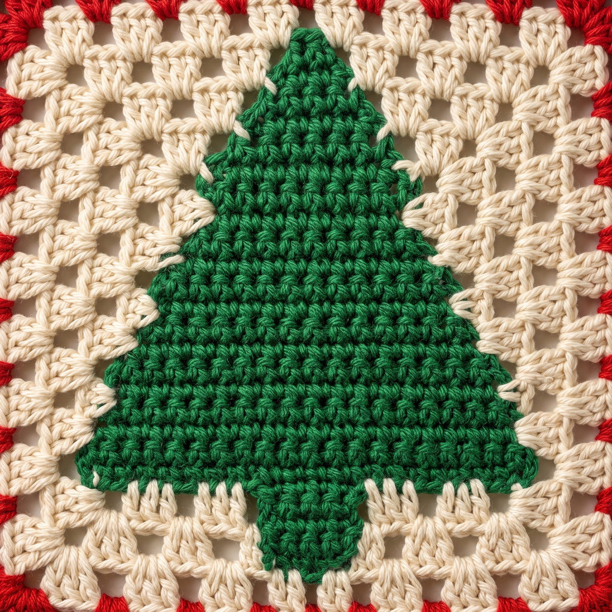Christmas Tree Granny Square Crochet Pattern PDF | Festive Motif for Blankets & Afghans, US Terms