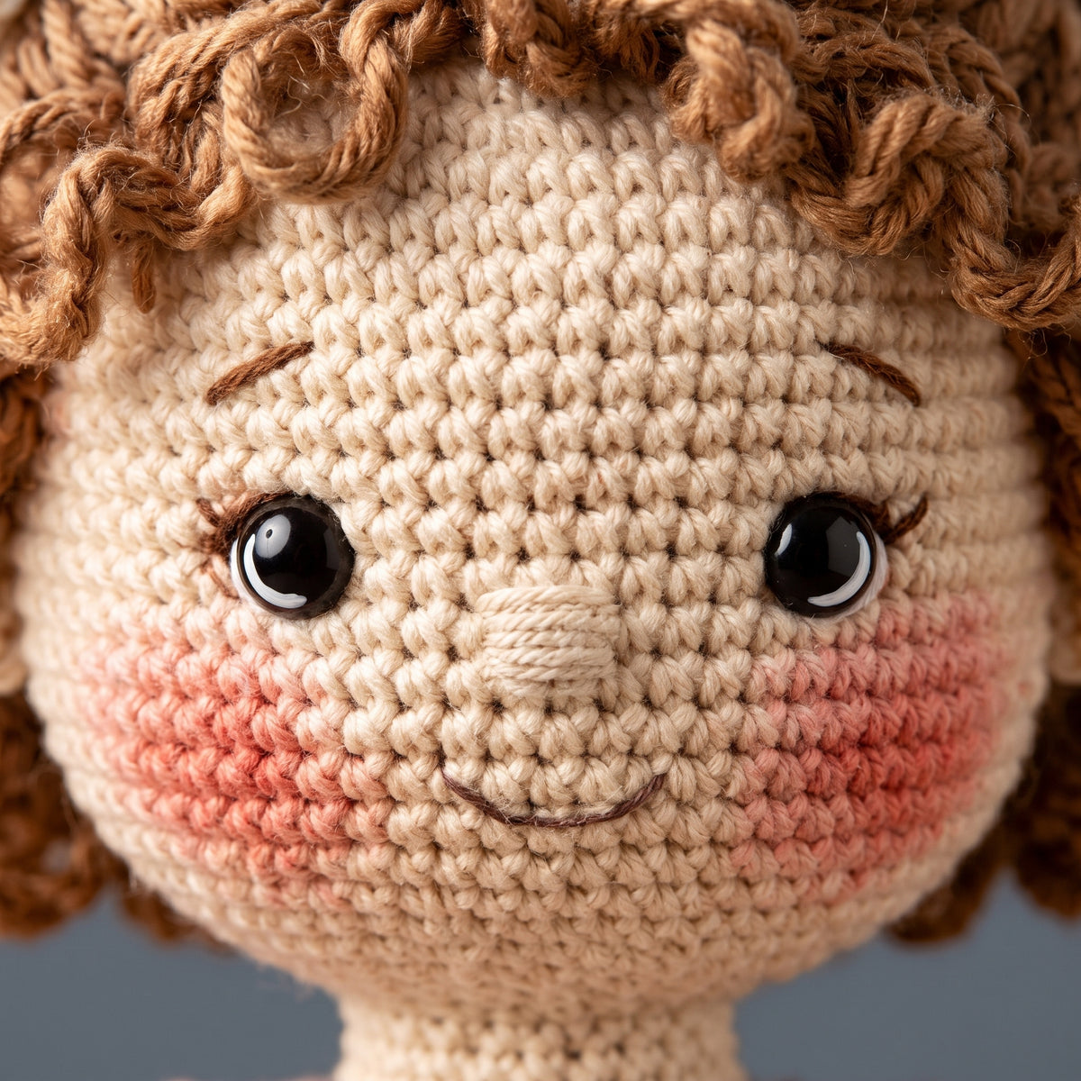 Vintage Doll Crochet Pattern PDF | Amigurumi | Curly Hair & Dress
