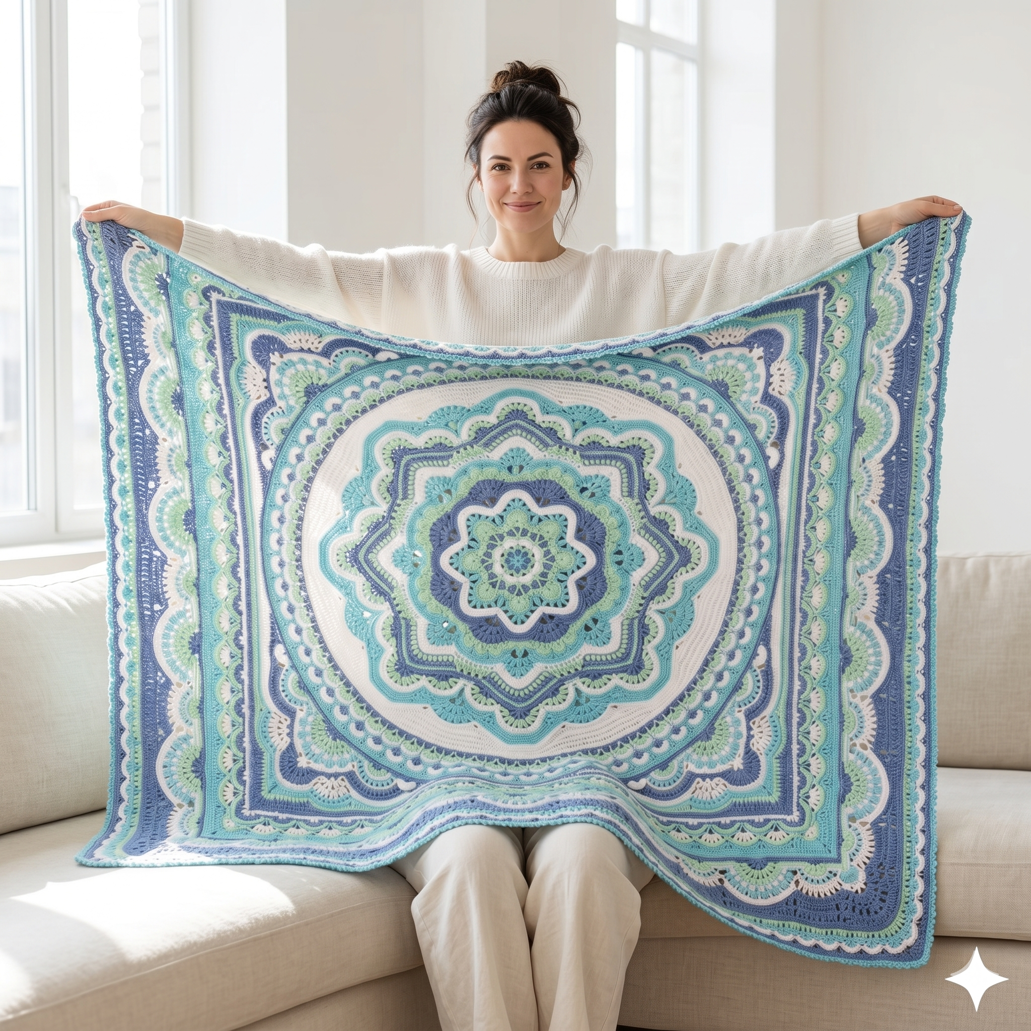 Blooming Hope Crochet Blanket Pattern: Vintage Vibe Photo Tutorial (PDF)