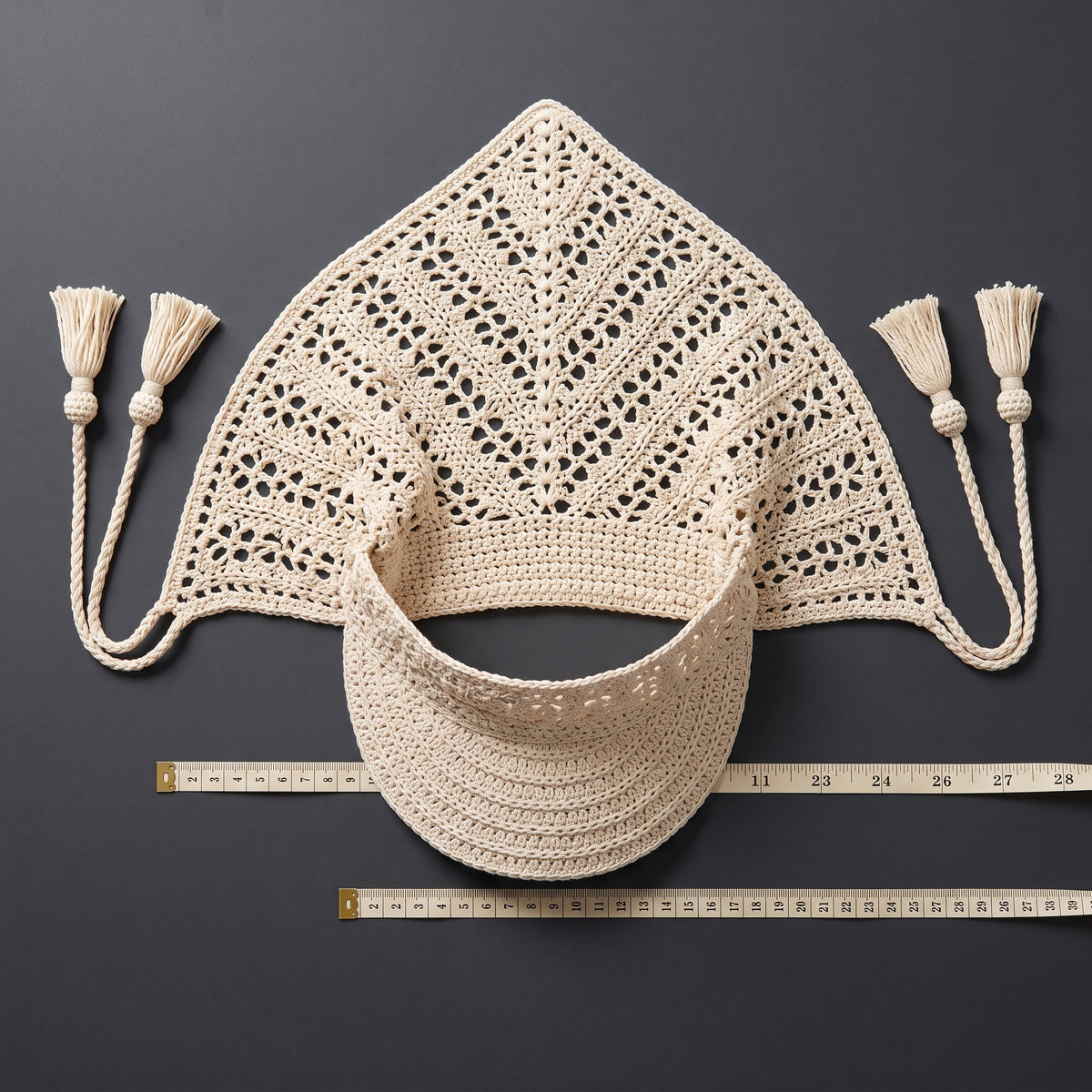 Crochet Visor Kerchief Pattern PDF, Sun Visor Head Scarf, Bandana