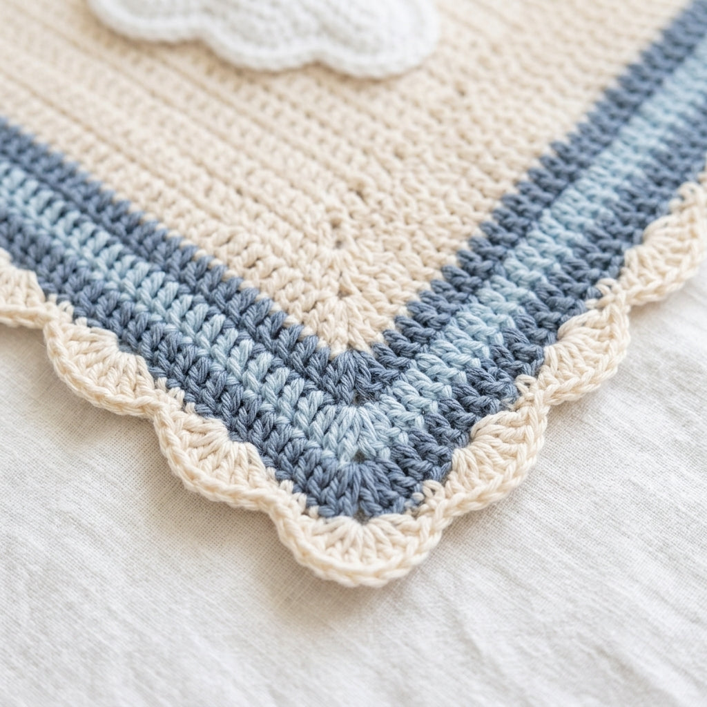 Whale Baby Blanket Crochet Pattern PDF, 3D Whale and Ocean Waves Nursery Afghan, Baby Boy Shower Gift, Instant Download