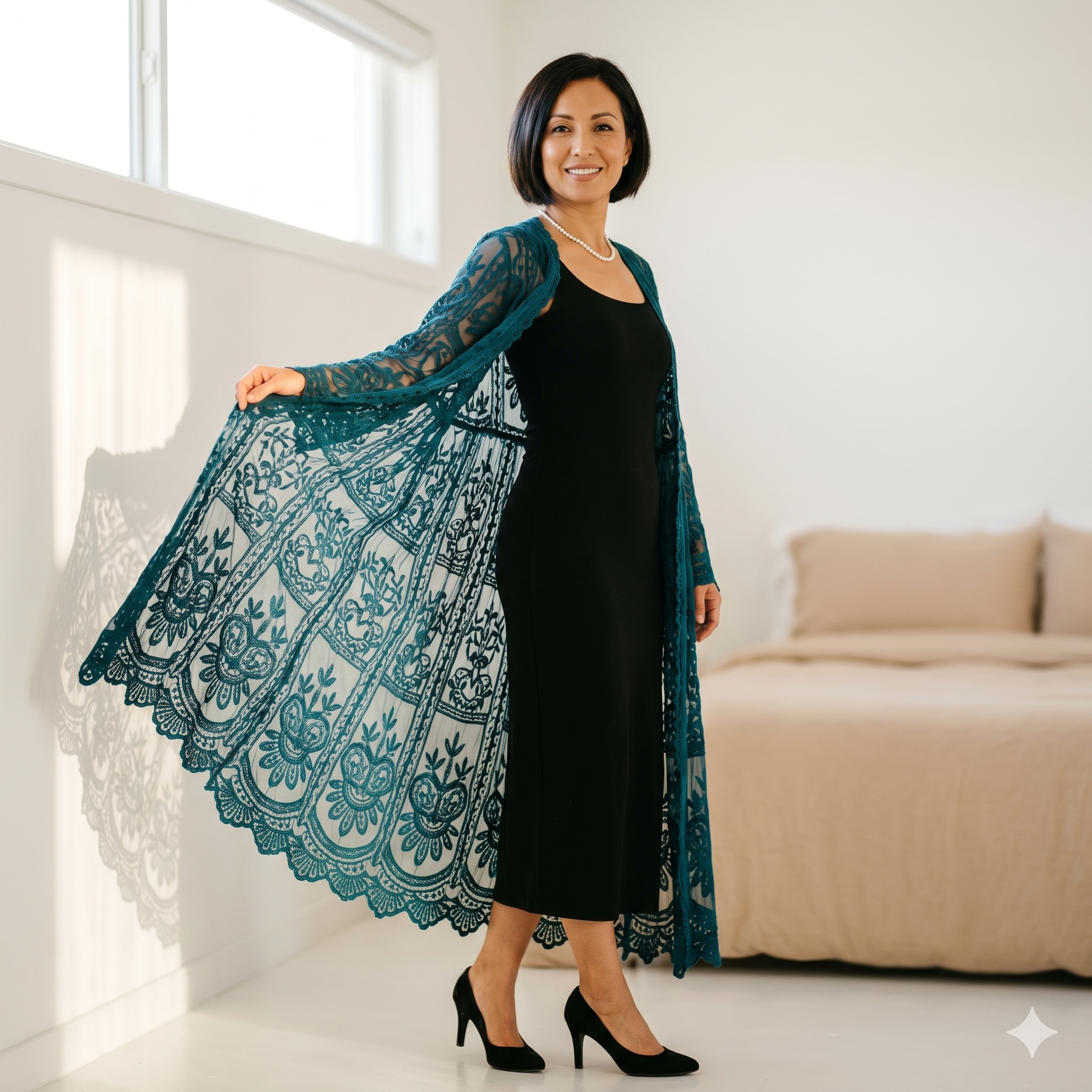 Boho Lace Duster Crochet Cardigan Pattern – Sun-Kissed Elegant Design (PDF Download)