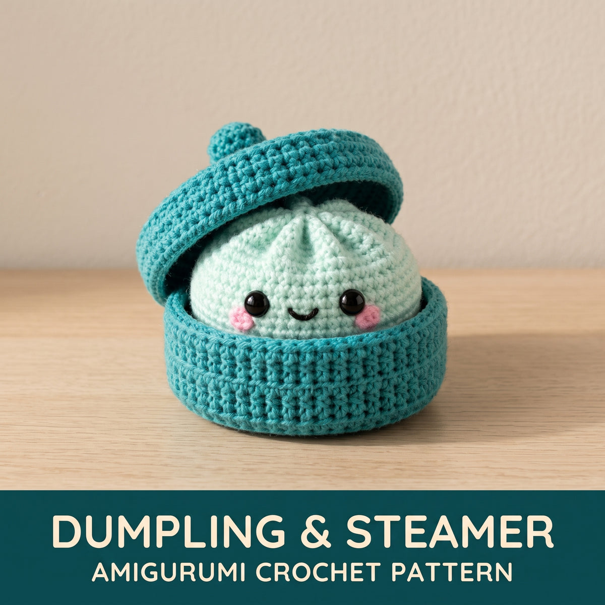 Dumpling Amigurumi Crochet Pattern with Steamer Basket, PDF